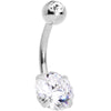 Clear Gem Large and Small Gem Belly Ring