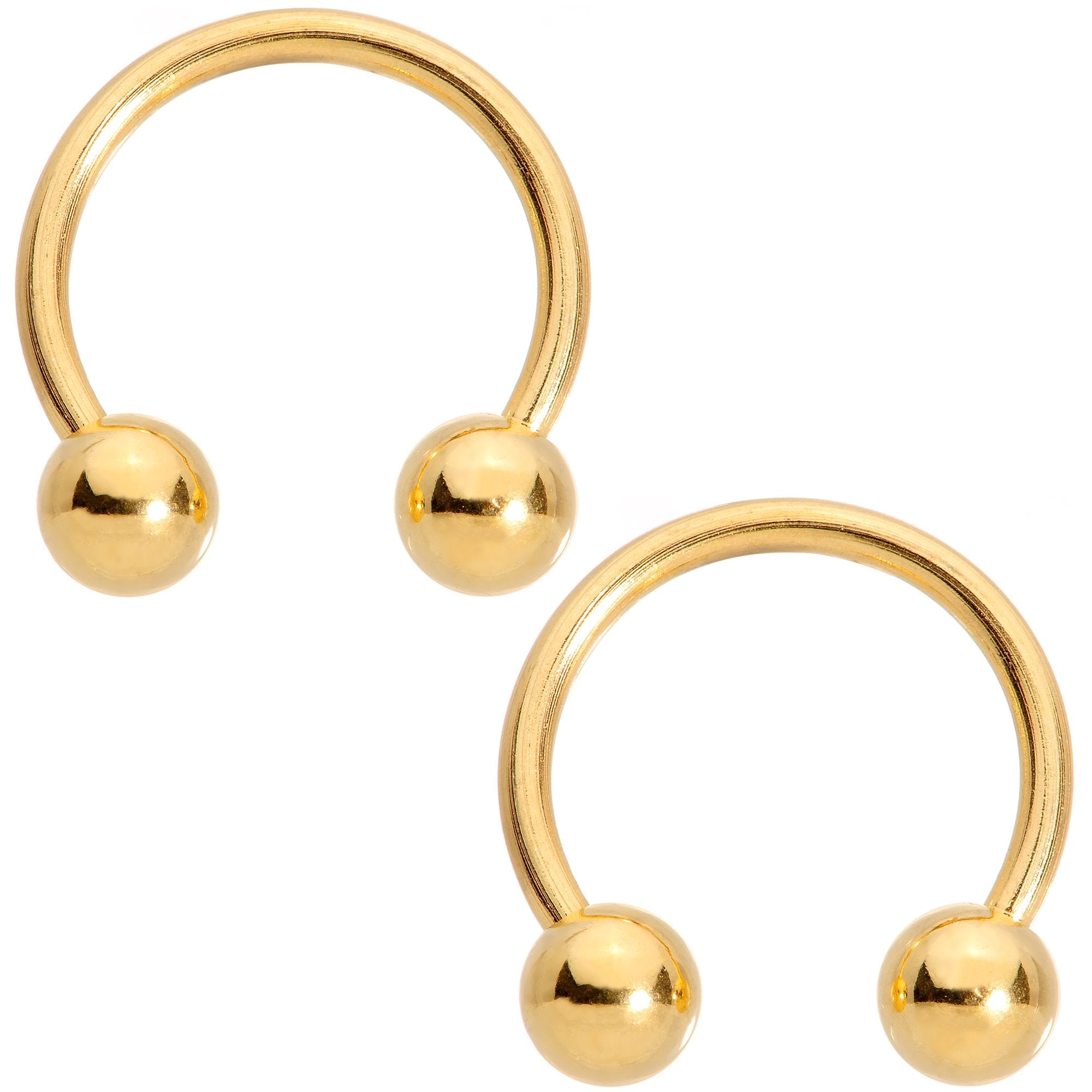 16G 3/8 Color Variety Horseshoe Curved Barbell Set of 8