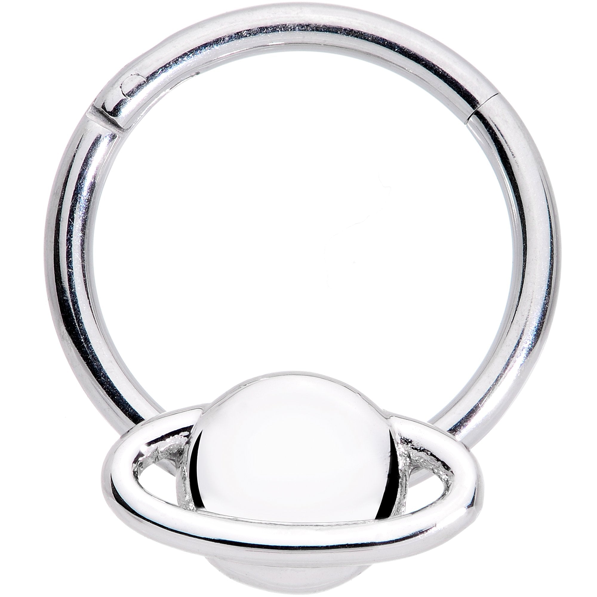16G 3/8 Outer Space Planet Saturn Hinged Segment Ring
