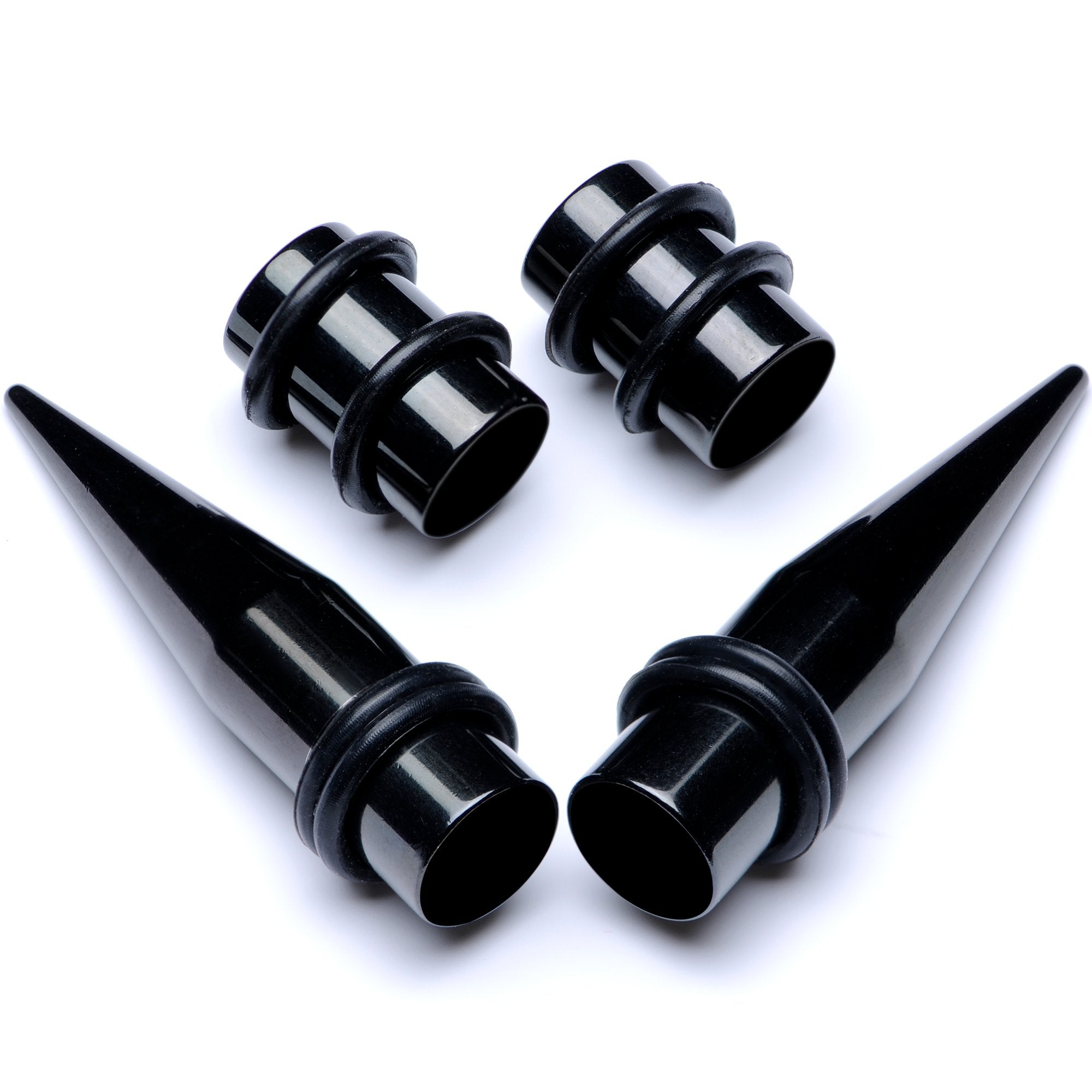 Black PVD Straight Plug and Taper Set Sizes 5mm to 10mm