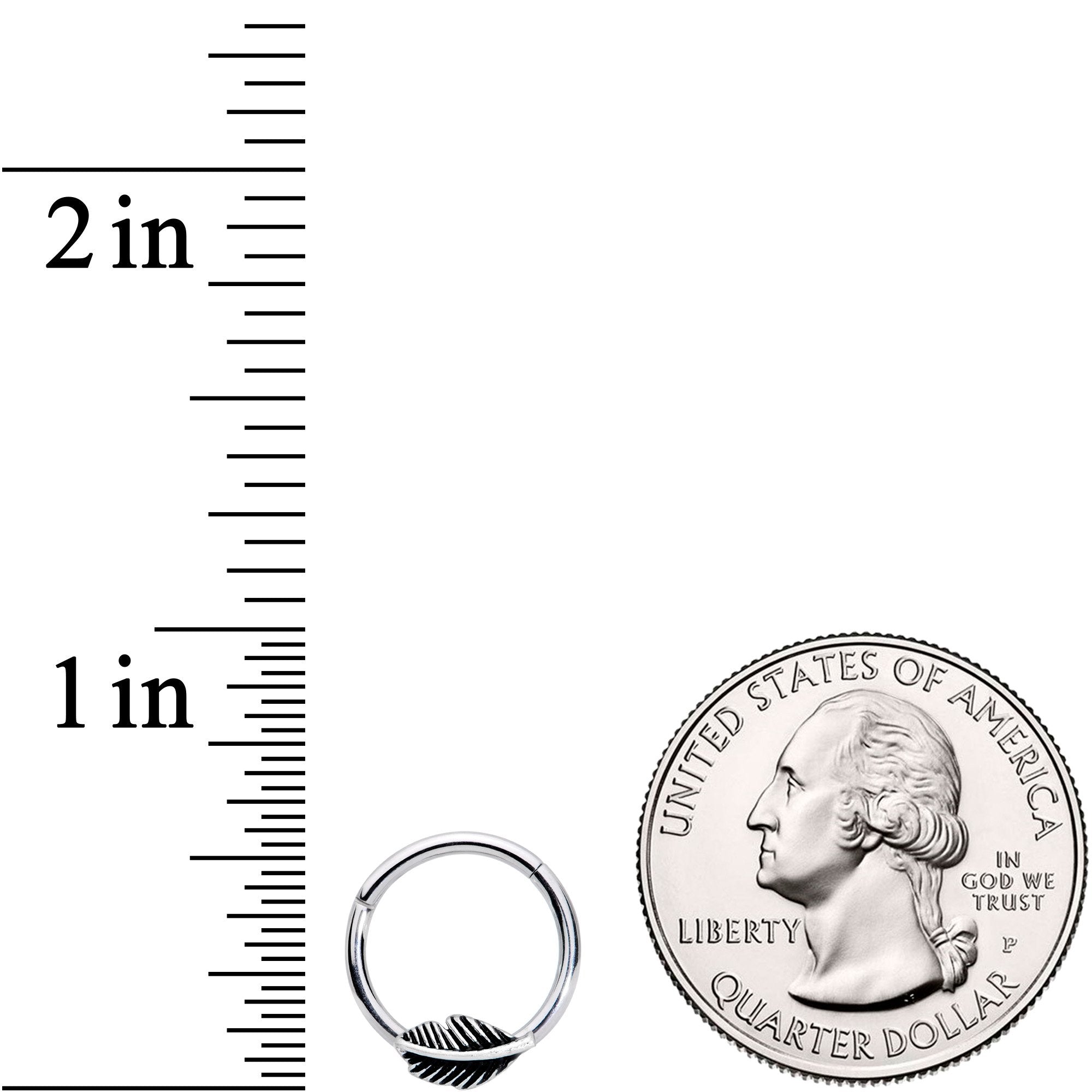 16G 3/8 Floating Feather Hinged Segment Ring