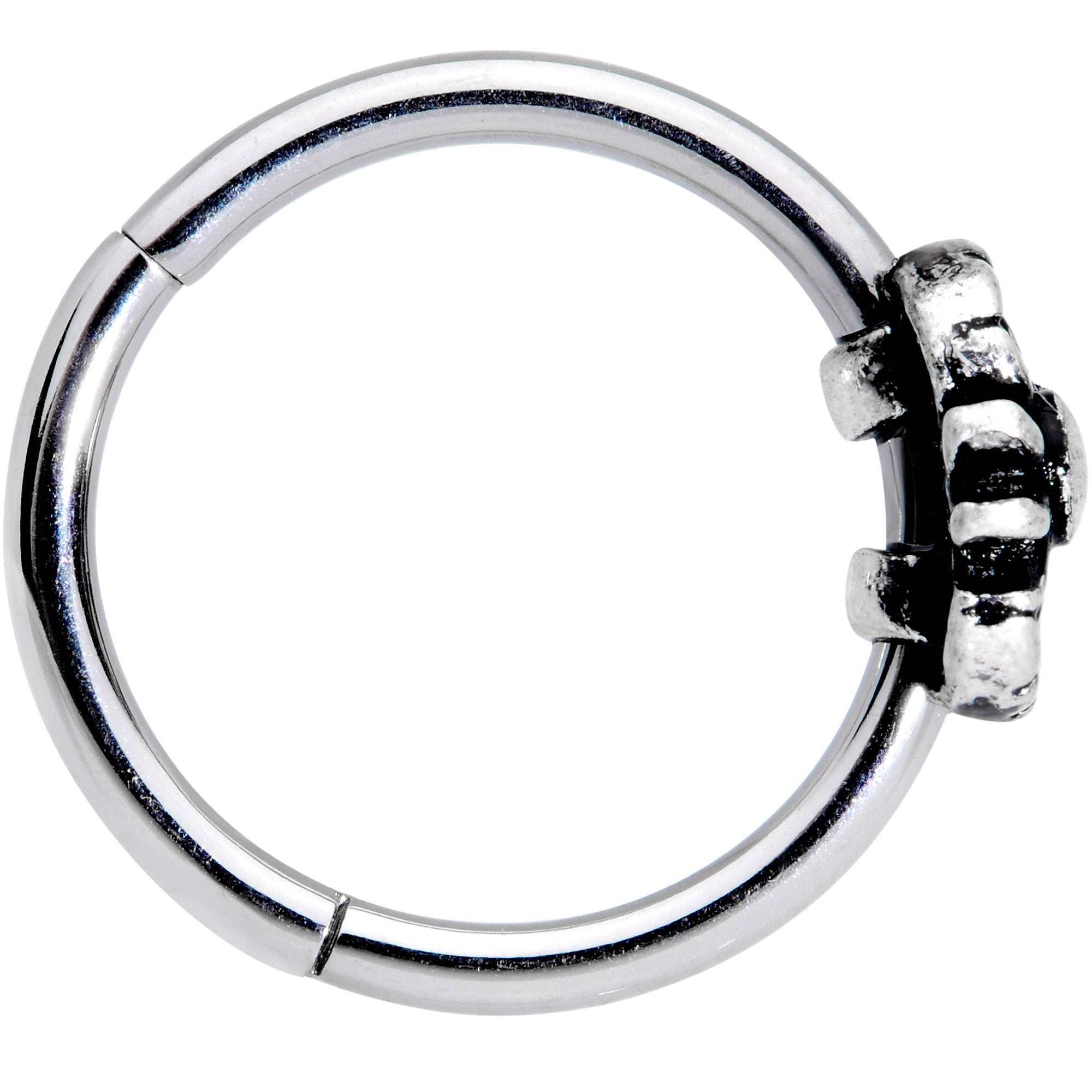 16G 3/8 Moon Cradling Sun Hinged Segment Ring