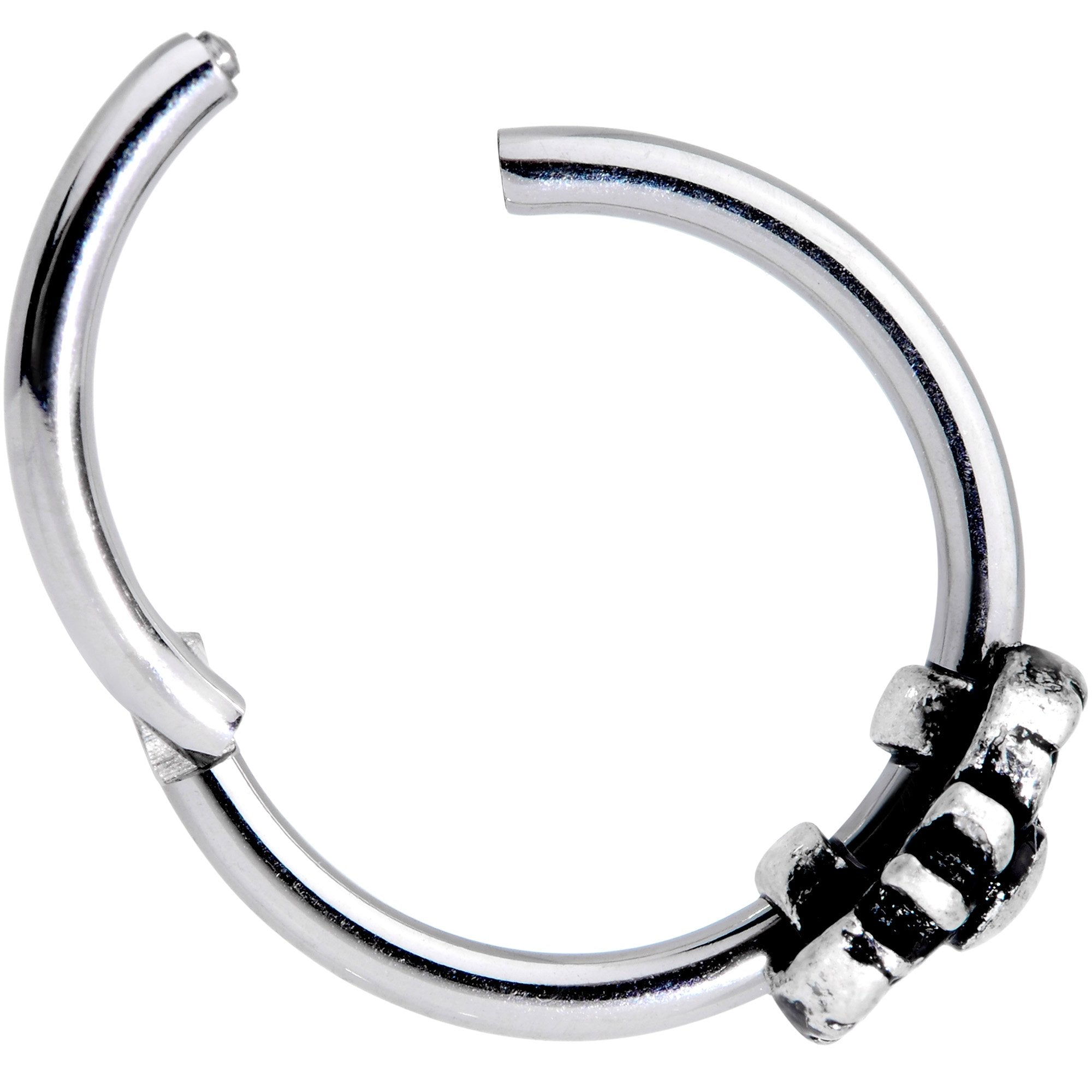 16G 3/8 Moon Cradling Sun Hinged Segment Ring