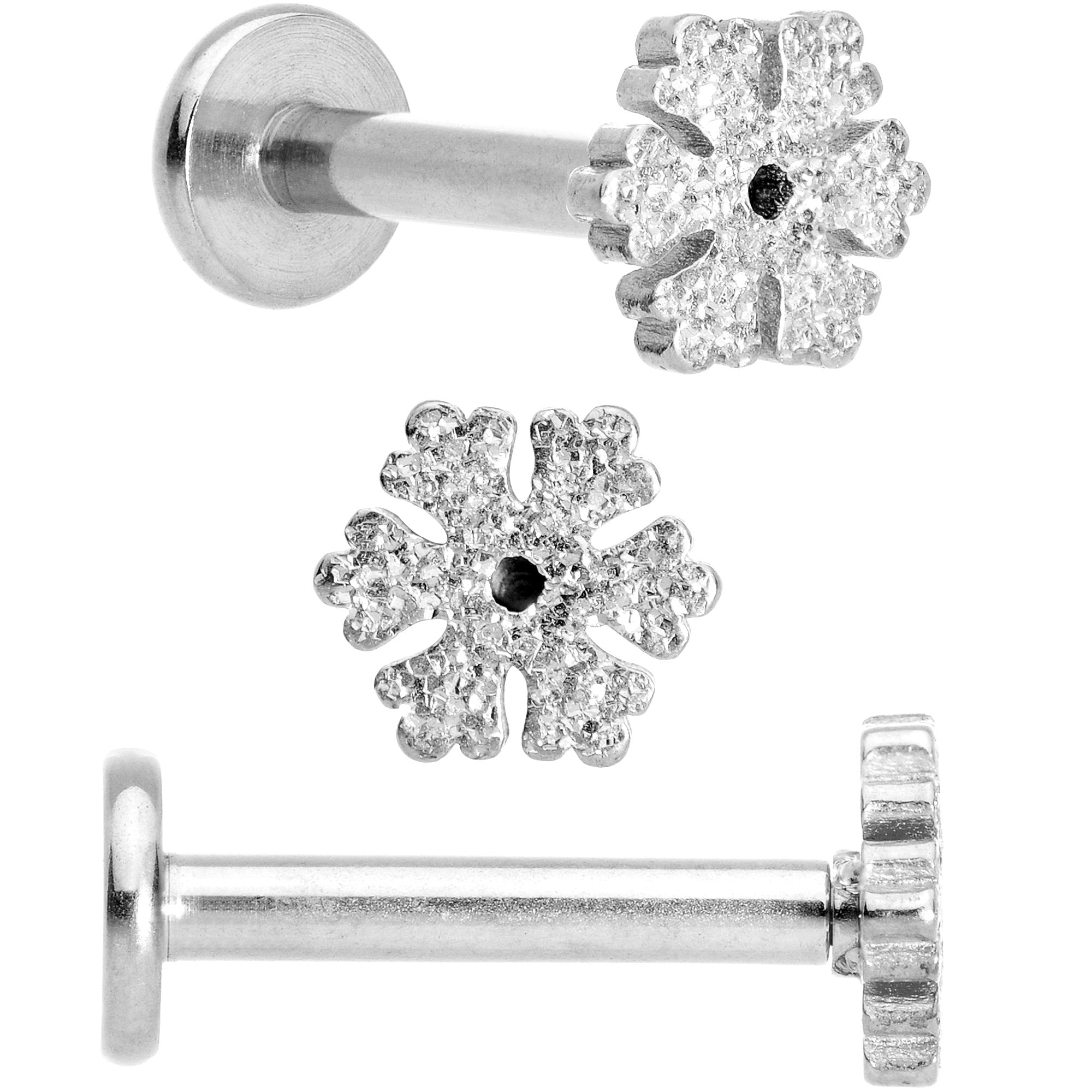 16G 5/16 Gem Holiday Cartilage Tragus Earring Curation Set of 3