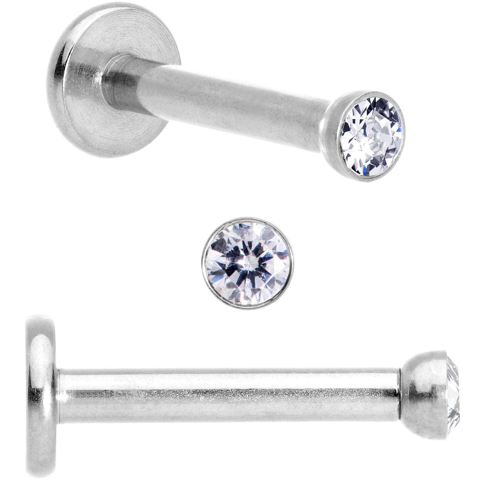 16G 5/16 Gem Holiday Cartilage Tragus Earring Curation Set of 3