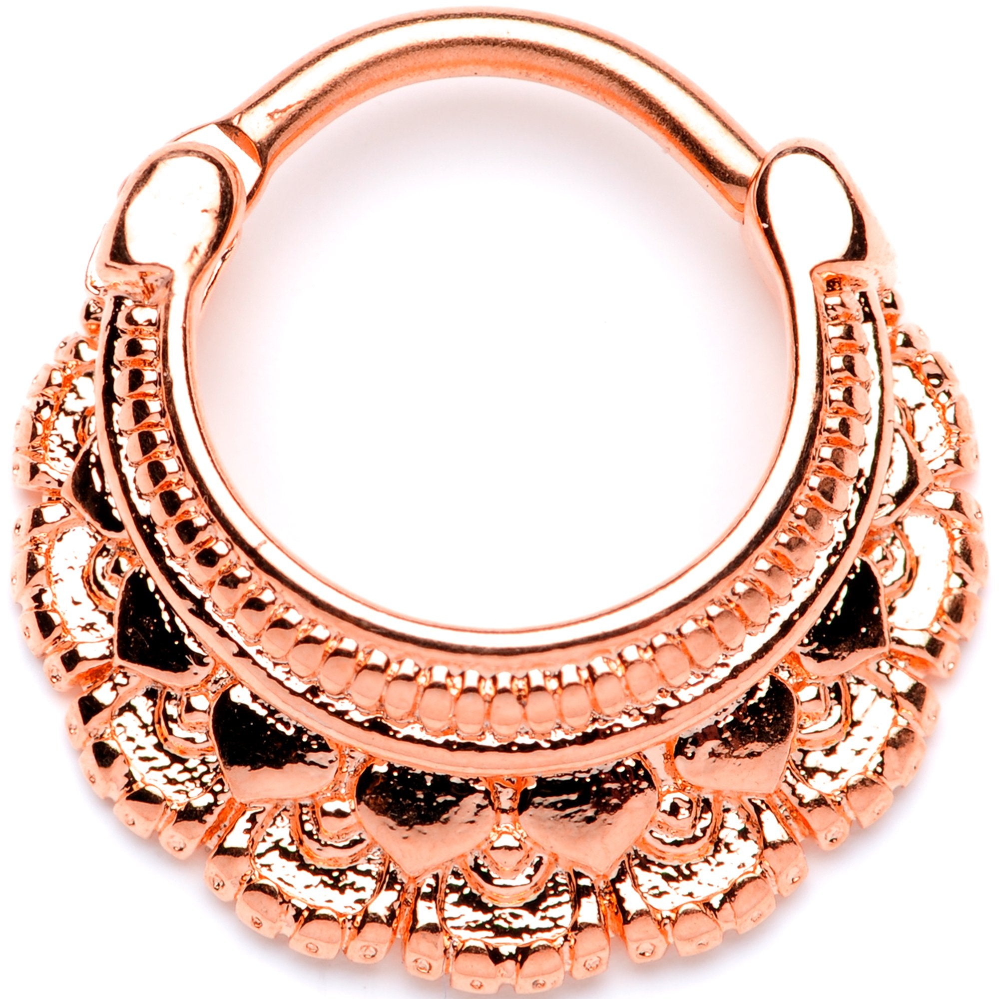 16G 3/8 Rose Gold Tone Always Elegant Septum Clicker