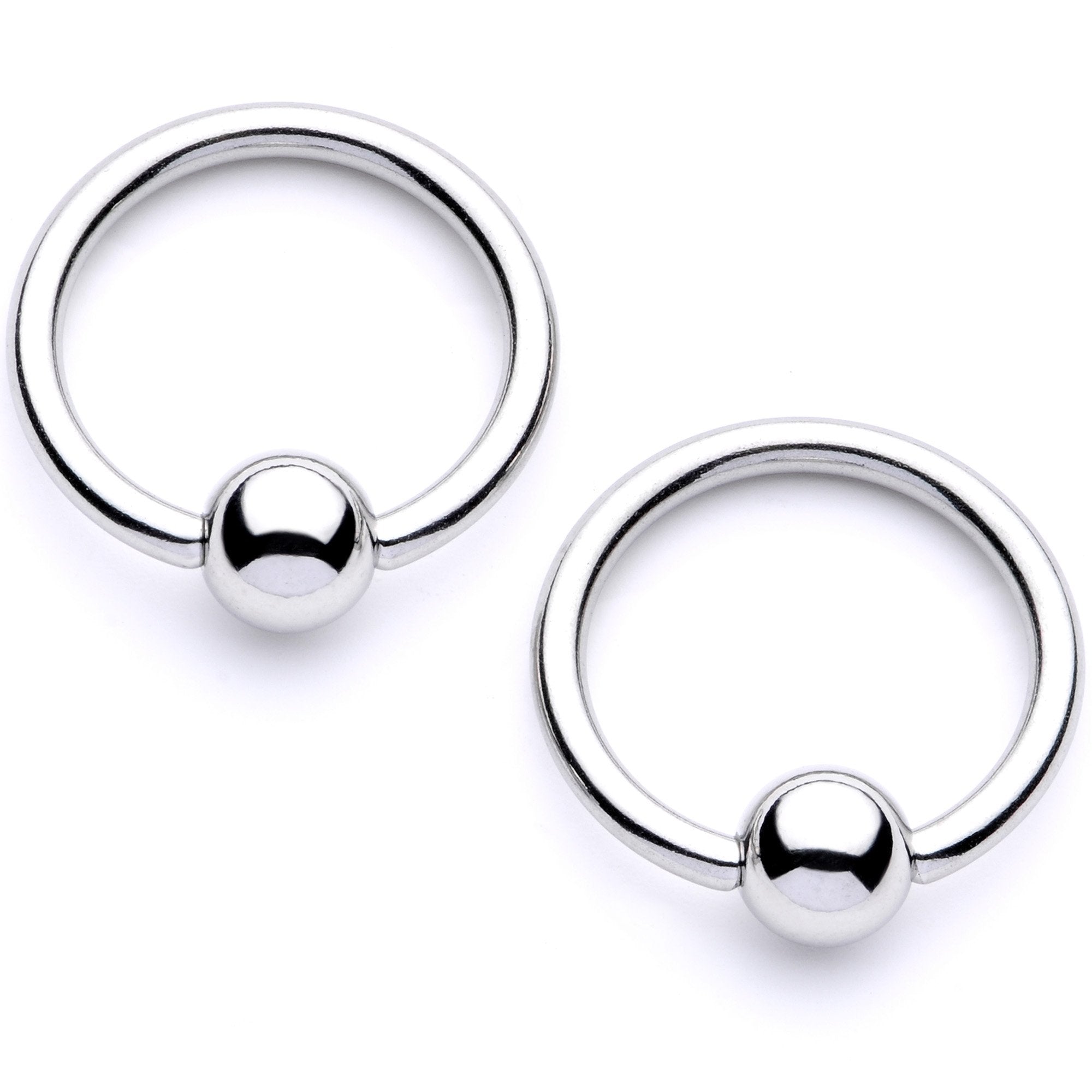 14G 9/16 1/2 Pink Gem Floral Hearts BCR Barbell Nipple Ring Set