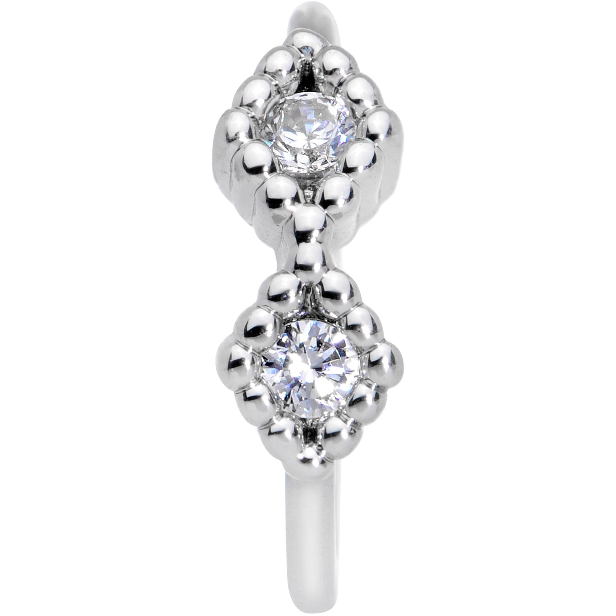 20G 5/16 Clear CZ Gem Infinity Symbol Seamless Circular Ring