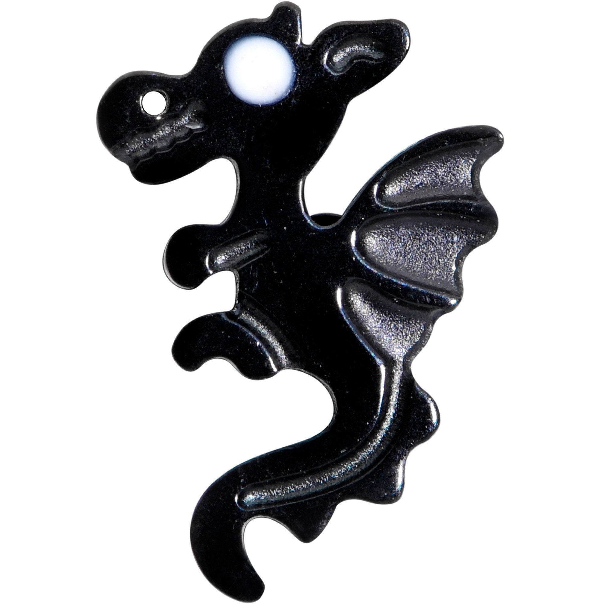 16 Gauge 5/16 Black Fantastic Dragon Internally Threaded Labret