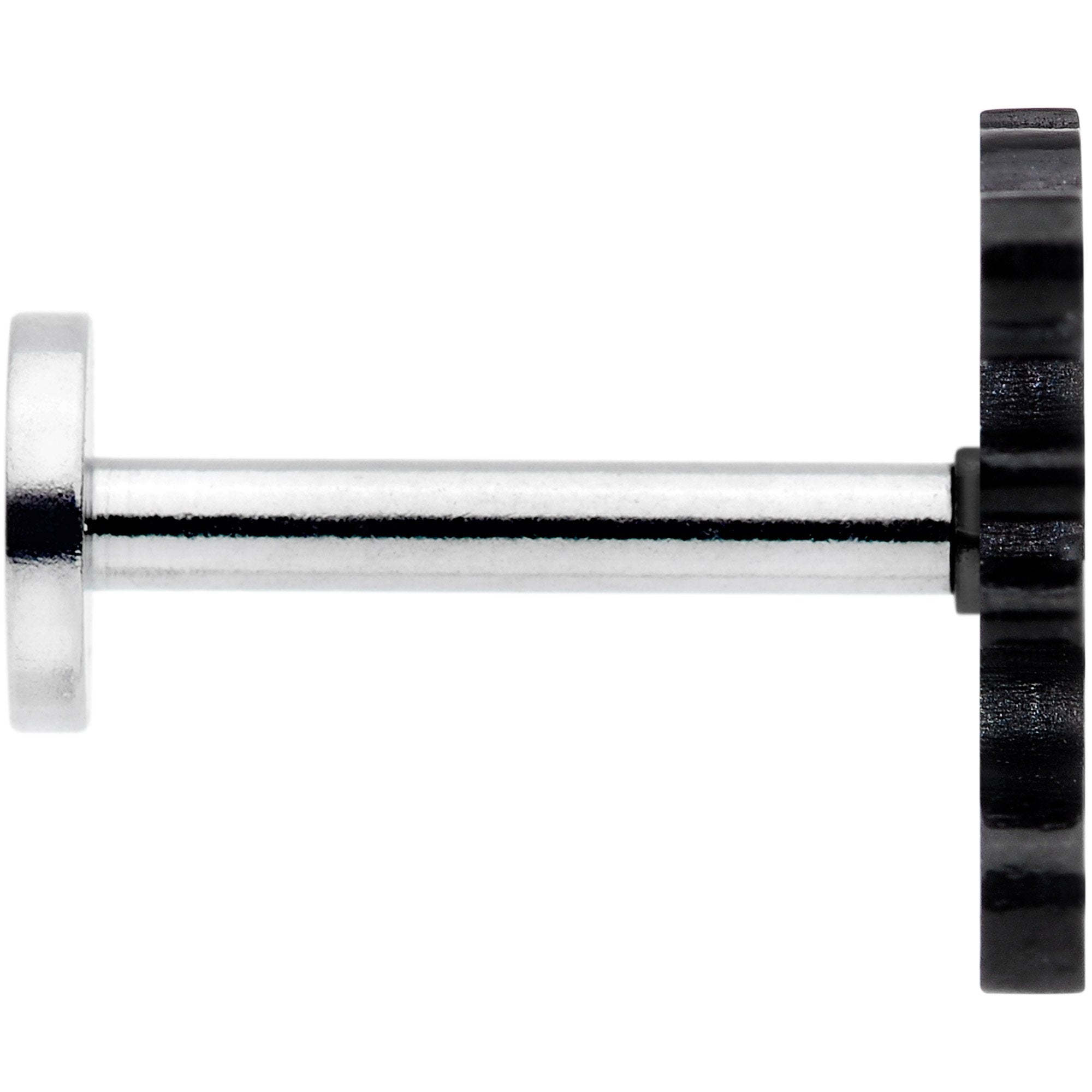 16G 5/16 Black Fantastic Dragon Internally Threaded Labret