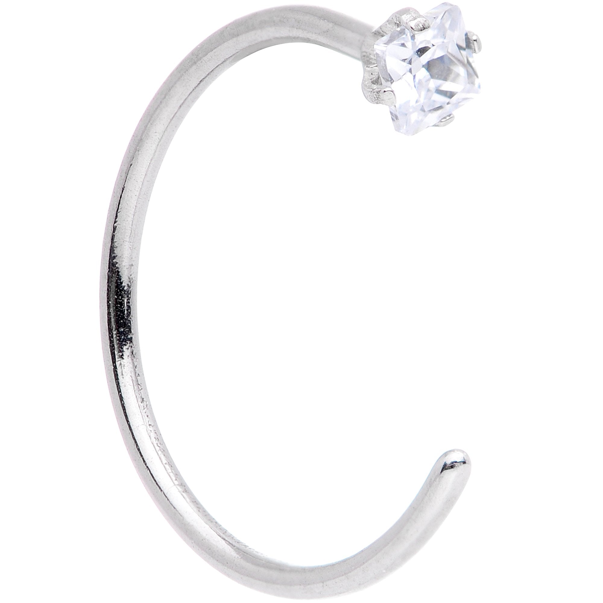 Silver 20G Assorted Crystal Ball Hoop Nose Rings - 3 Pack | Claire's US