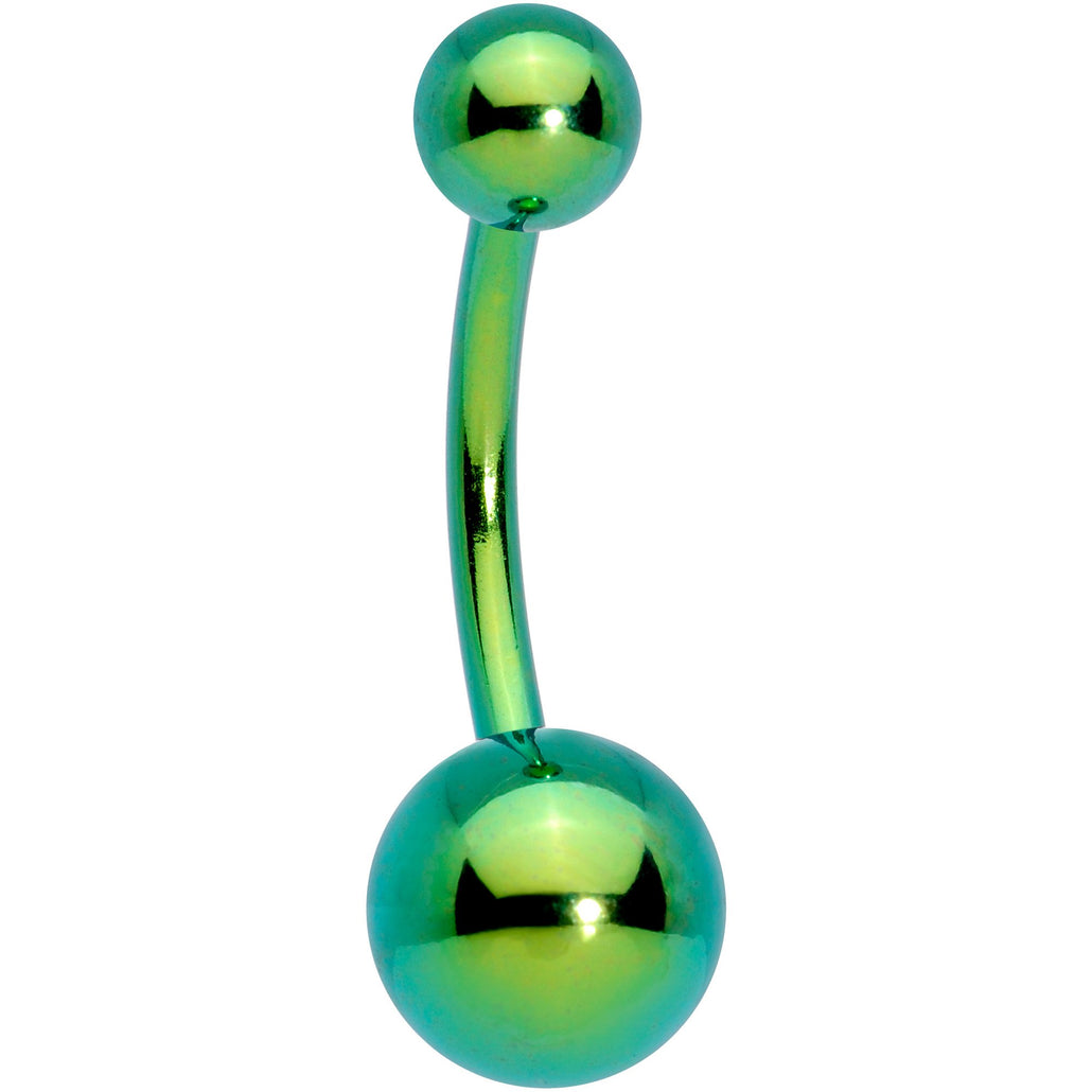 Green Anodized Mean Greenie Belly Ring