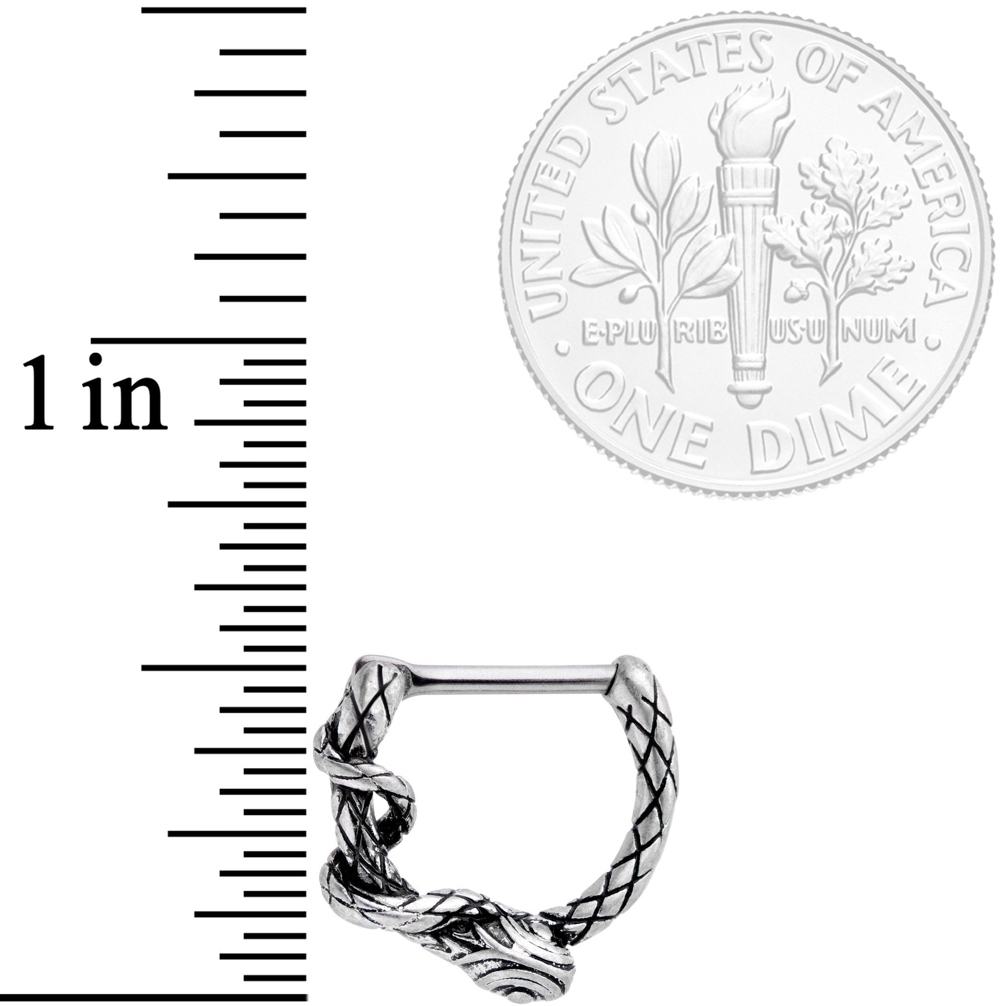 16G 5/16 Slithering Snake Septum Clicker