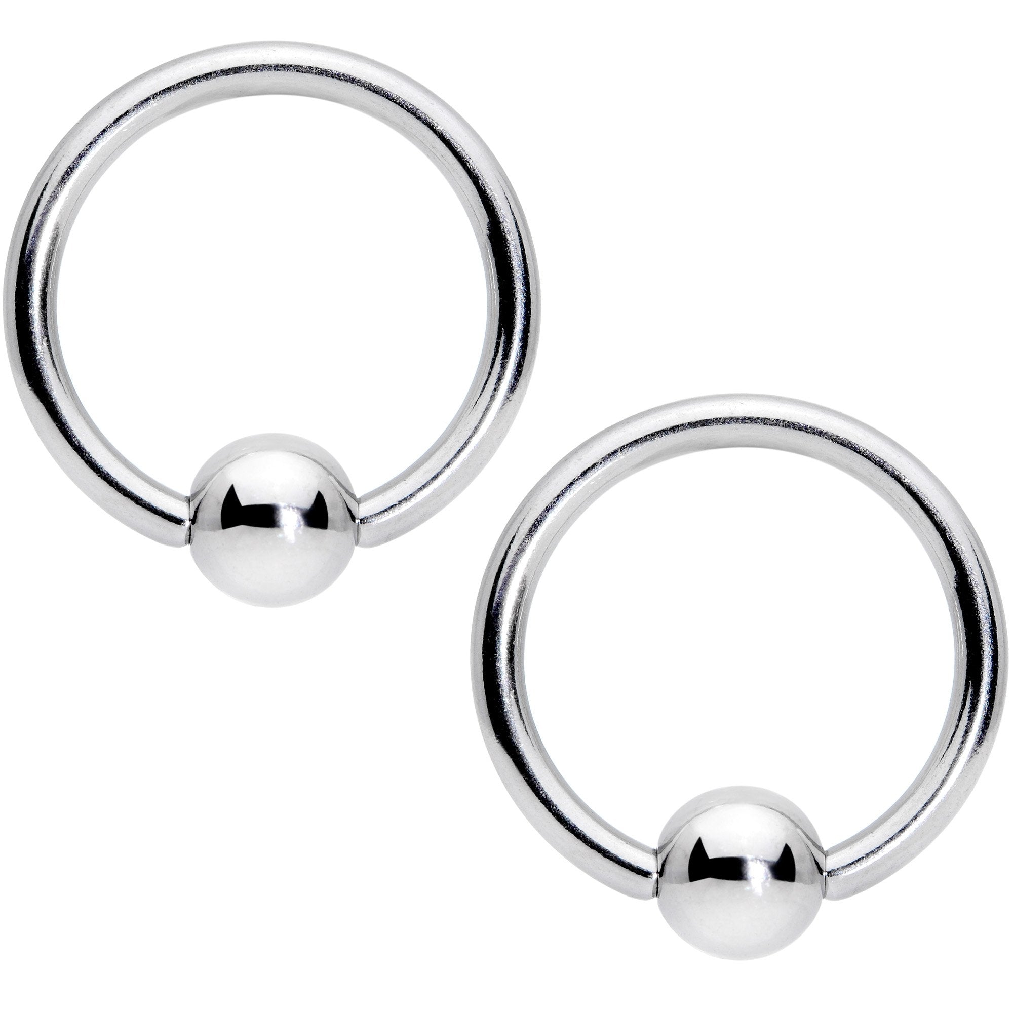 14G 7/16 1/2 Aqua Gem Flowers BCR Barbell Nipple Ring Set of 4