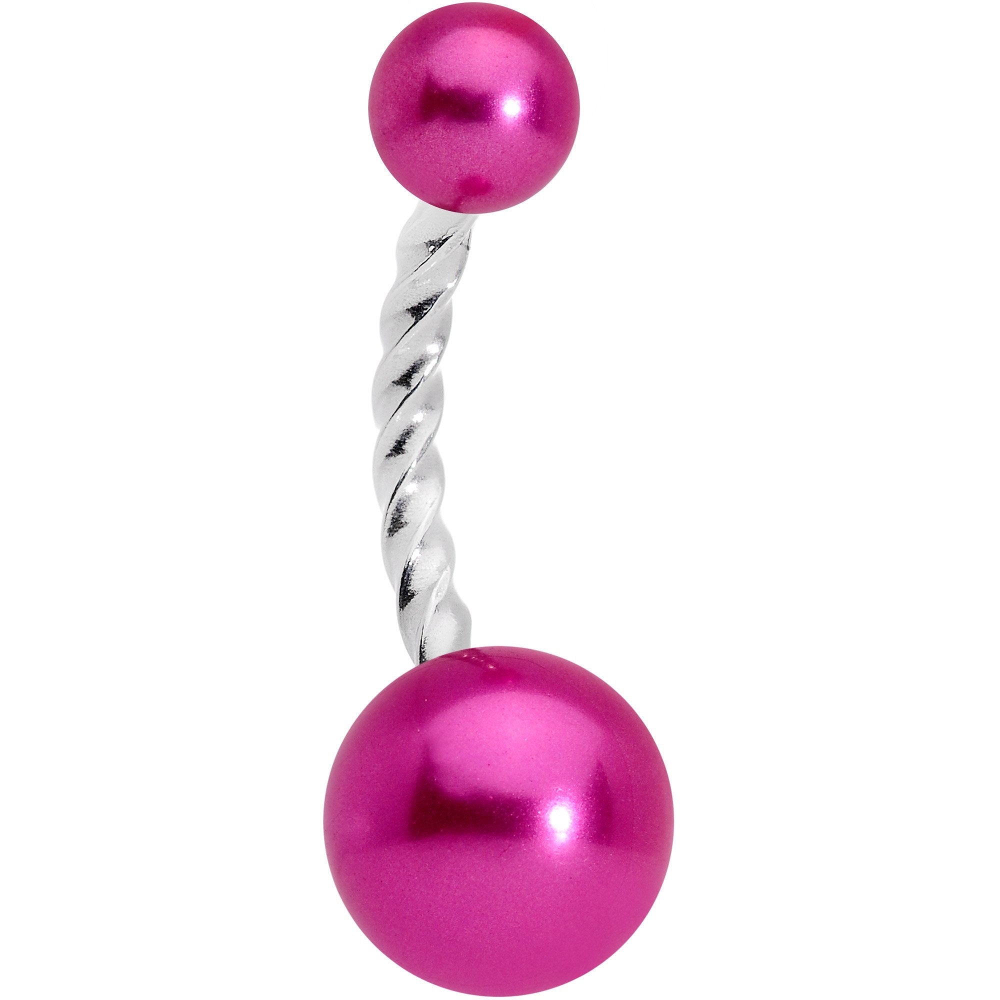 Purple Pearlescent Totally Twisted Belly Ring