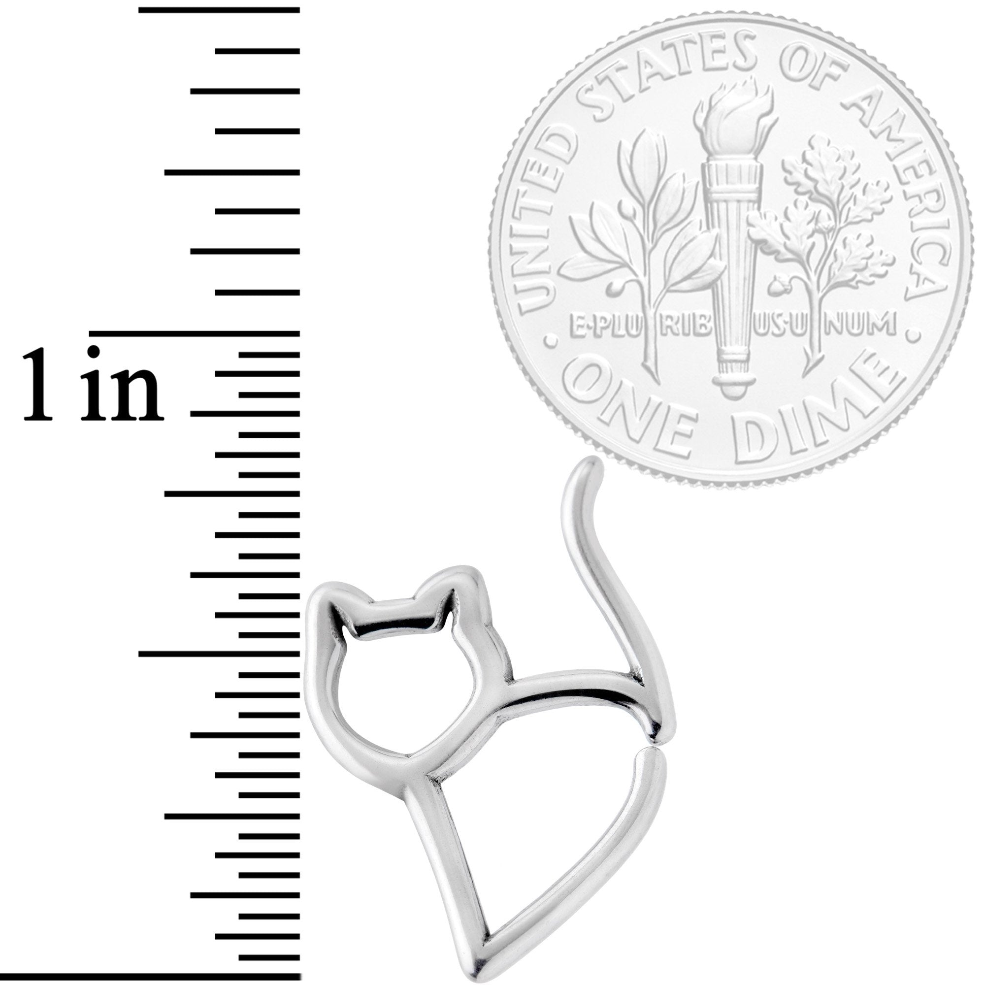 16G One Cool Kitty Cat Closure Ring