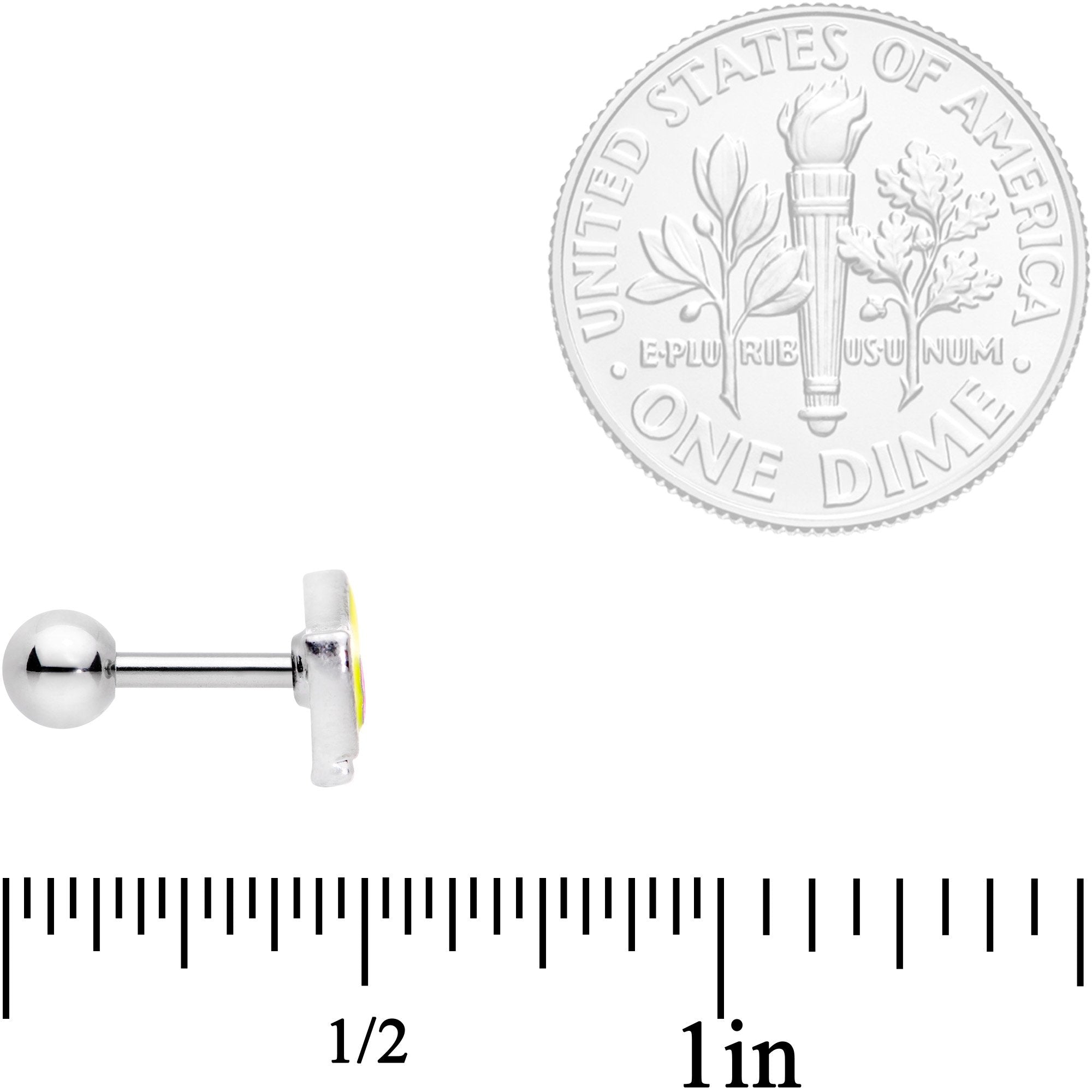 16G 1/4 Yellow Easter Chick Cartilage Tragus Earring