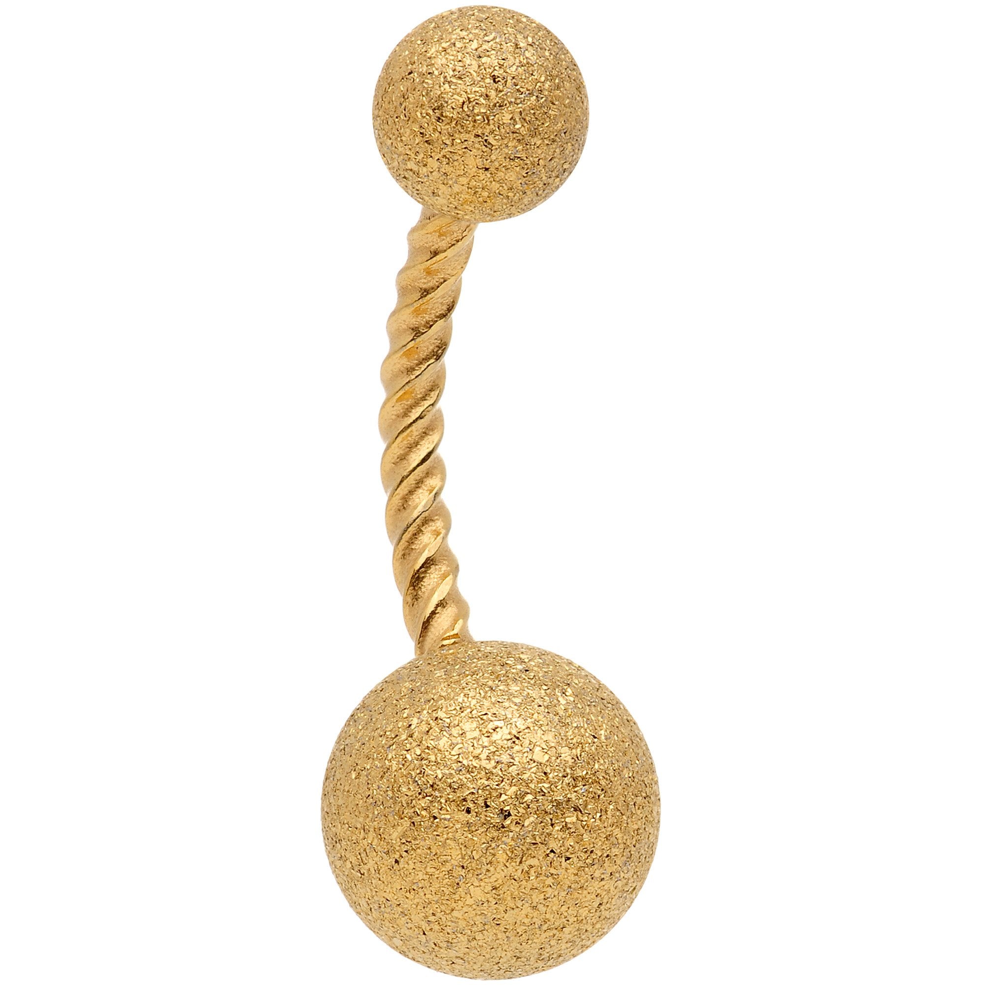 Clear Yellow Gem Totally Twisted Belly Ring Set of 4