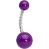 Purple Glow in the Dark Totally Twisted Belly Ring