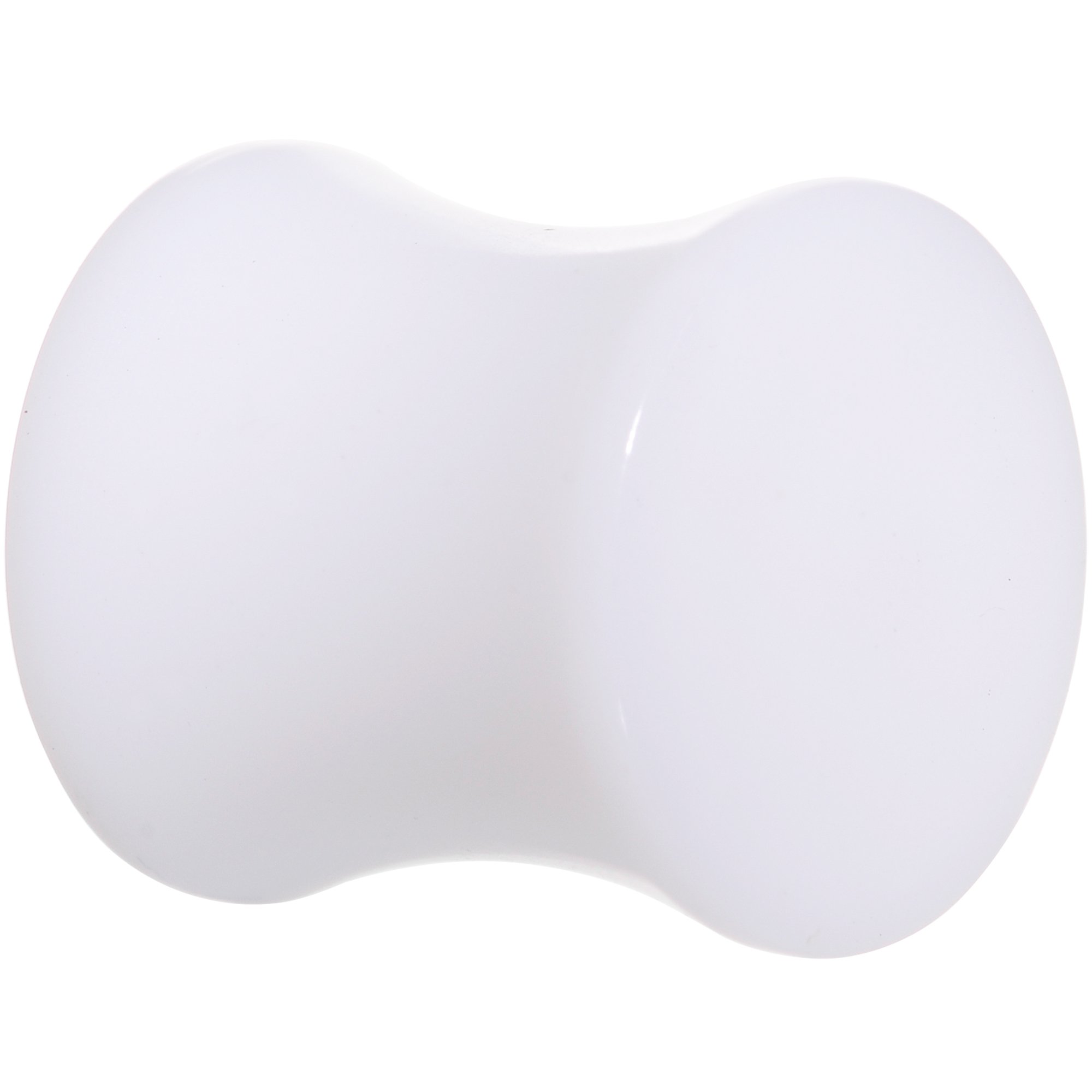 0G White UV Reactive Acrylic Saddle Plug Set