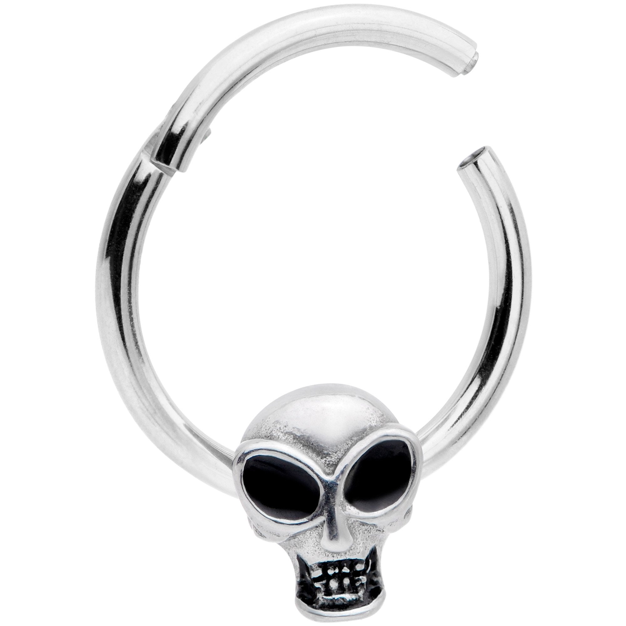 16 Gauge 3/8 Halloween Toothy Skull Hinged Segment Ring