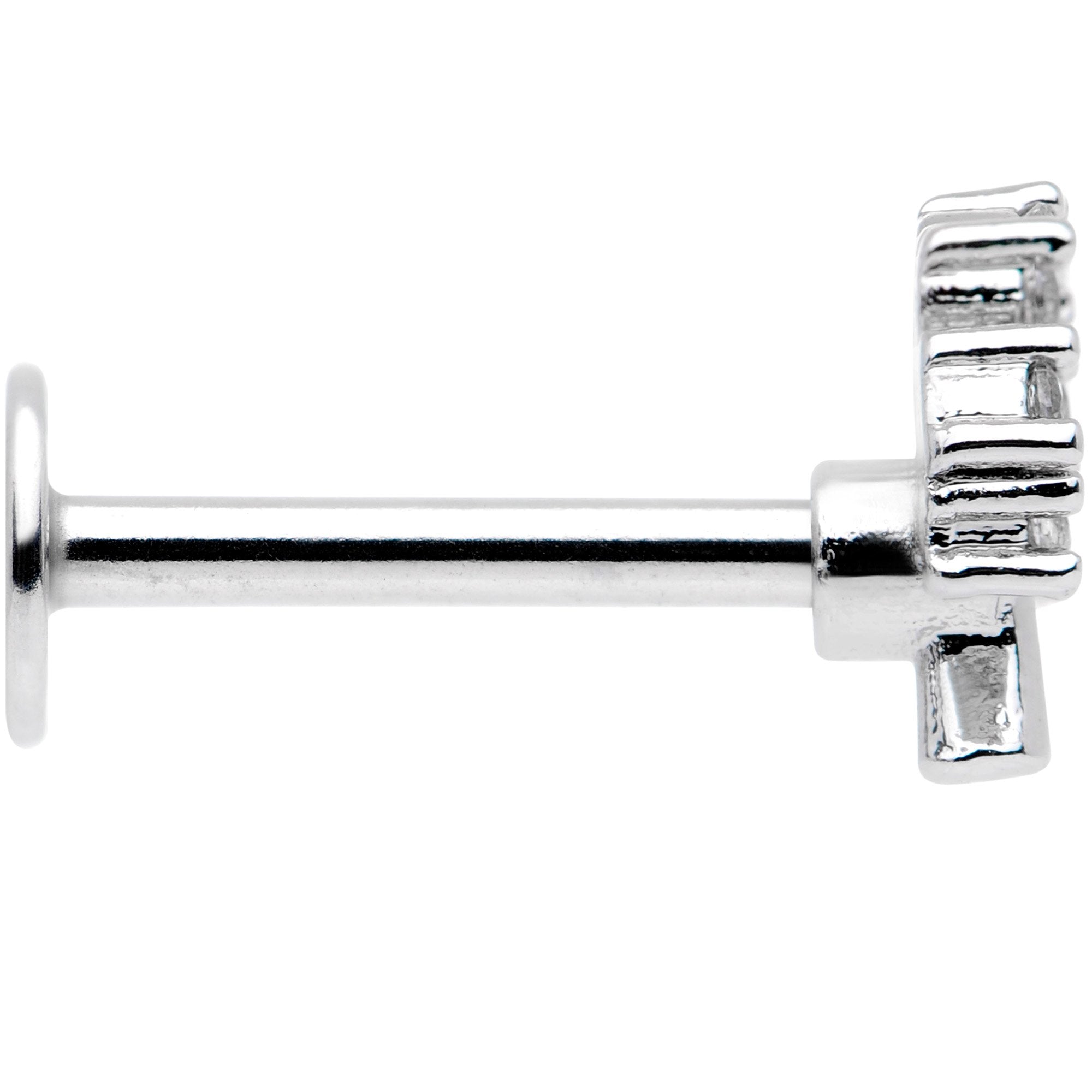 16G 5/16 Clear CZ Gem Tree of Life Labret Monroe Tragus