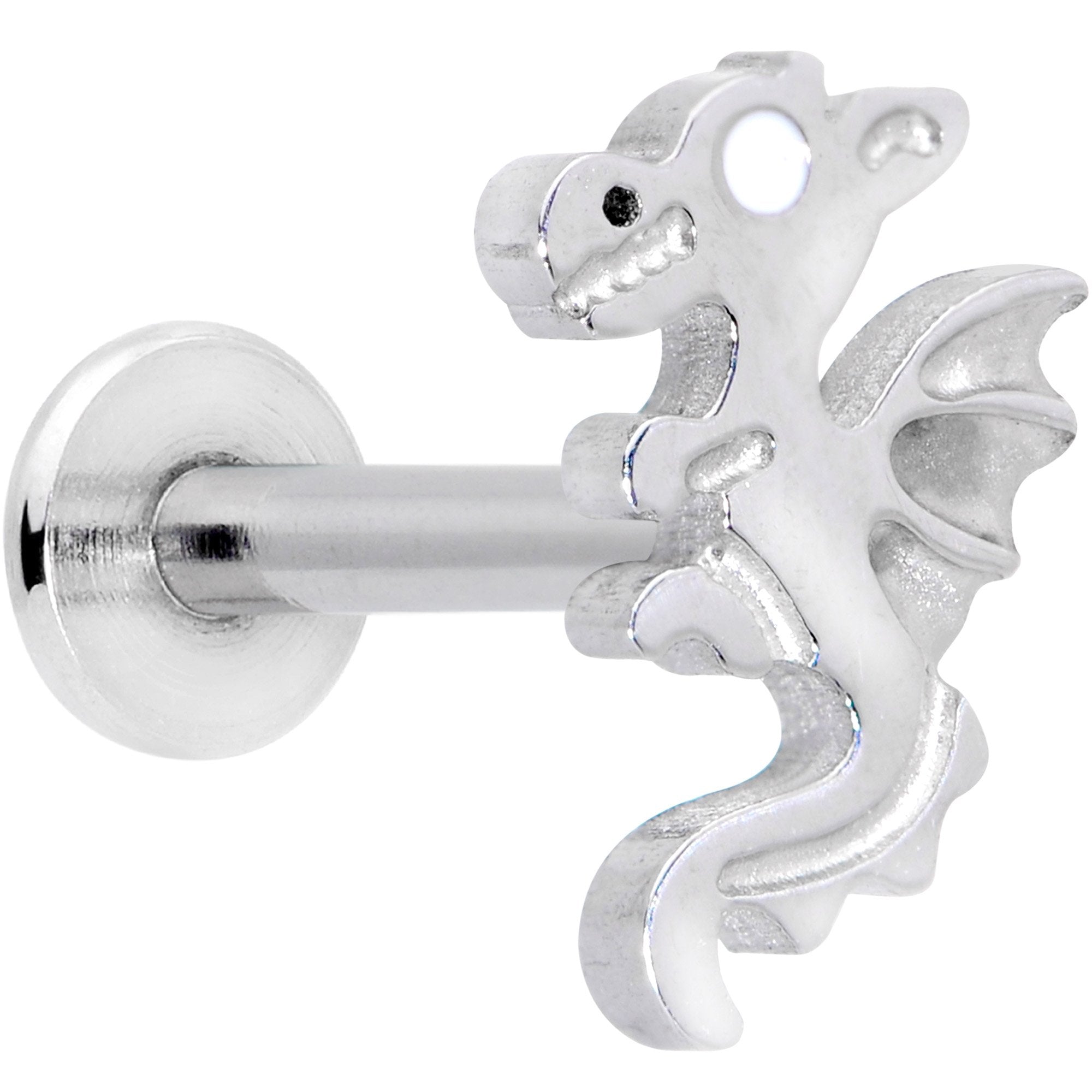 16G 5/16 Fantastic Dragon Internally Threaded Labret Tragus