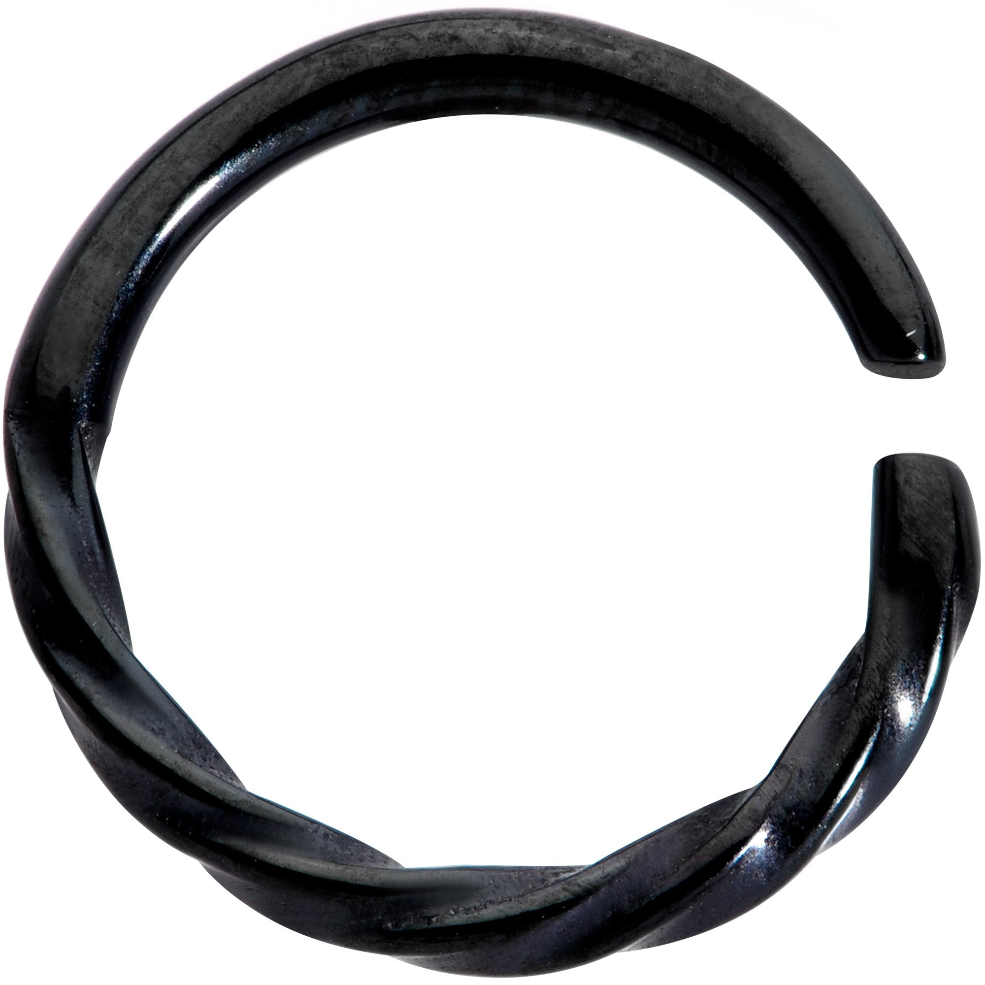 16 Gauge 3/8 Black Simply Twisted Closure Ring
