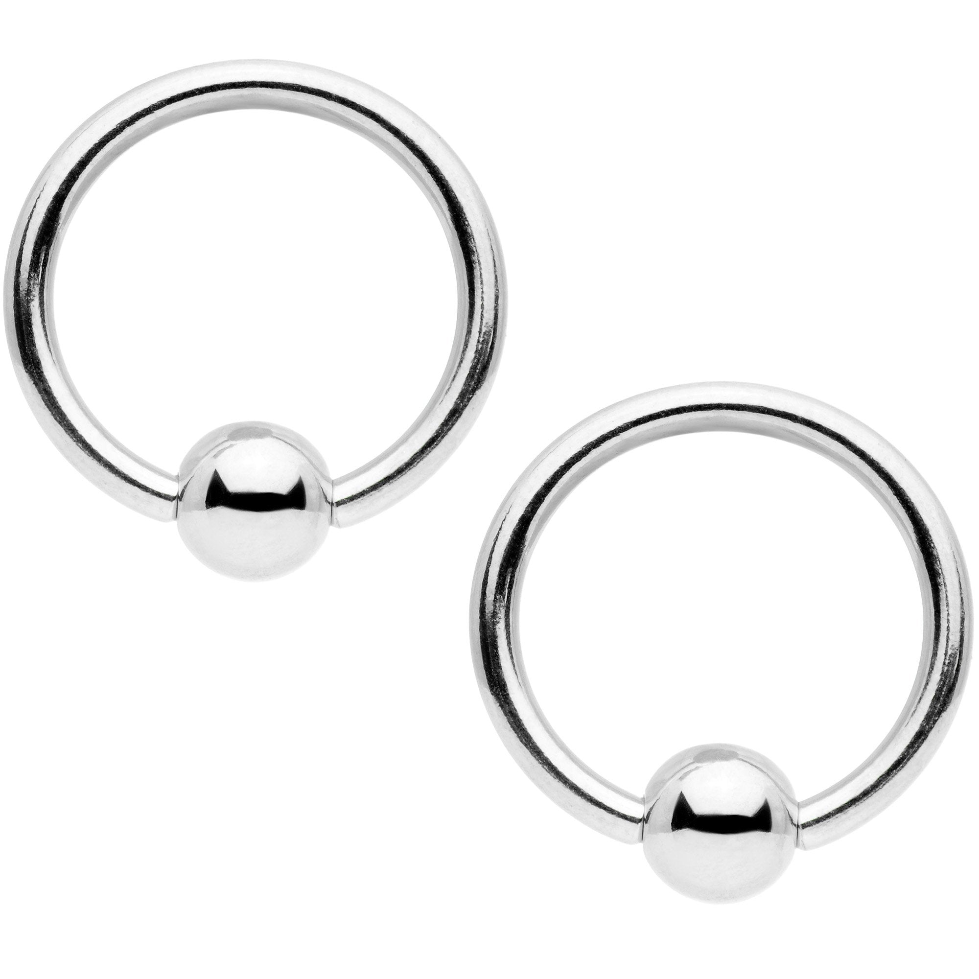 14G Clear Gem Squirrel BCR Barbell Nipple Ring Set of 4