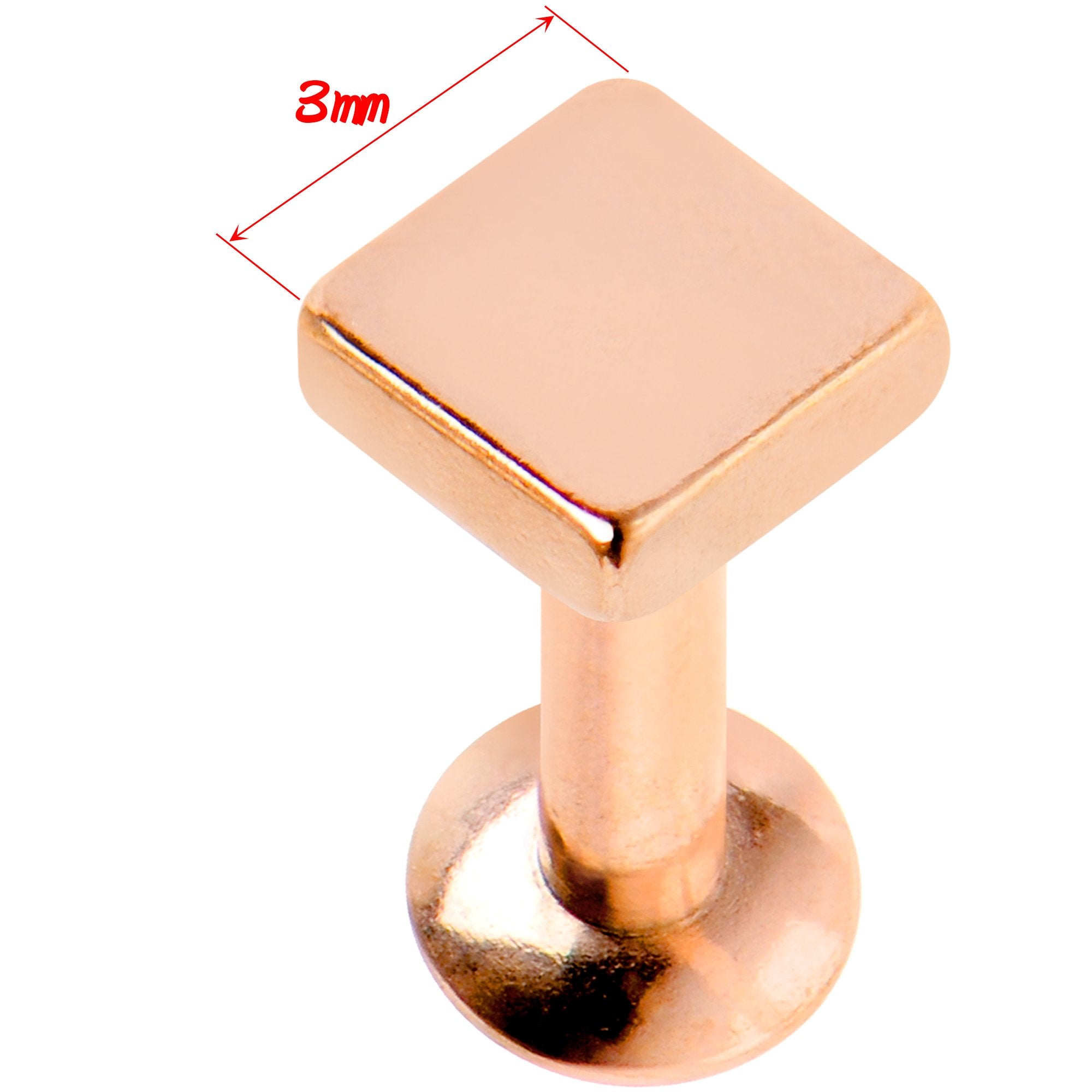 3/16 Gold Tone Rhombus Internally Threaded Daith Cartilage Tragus