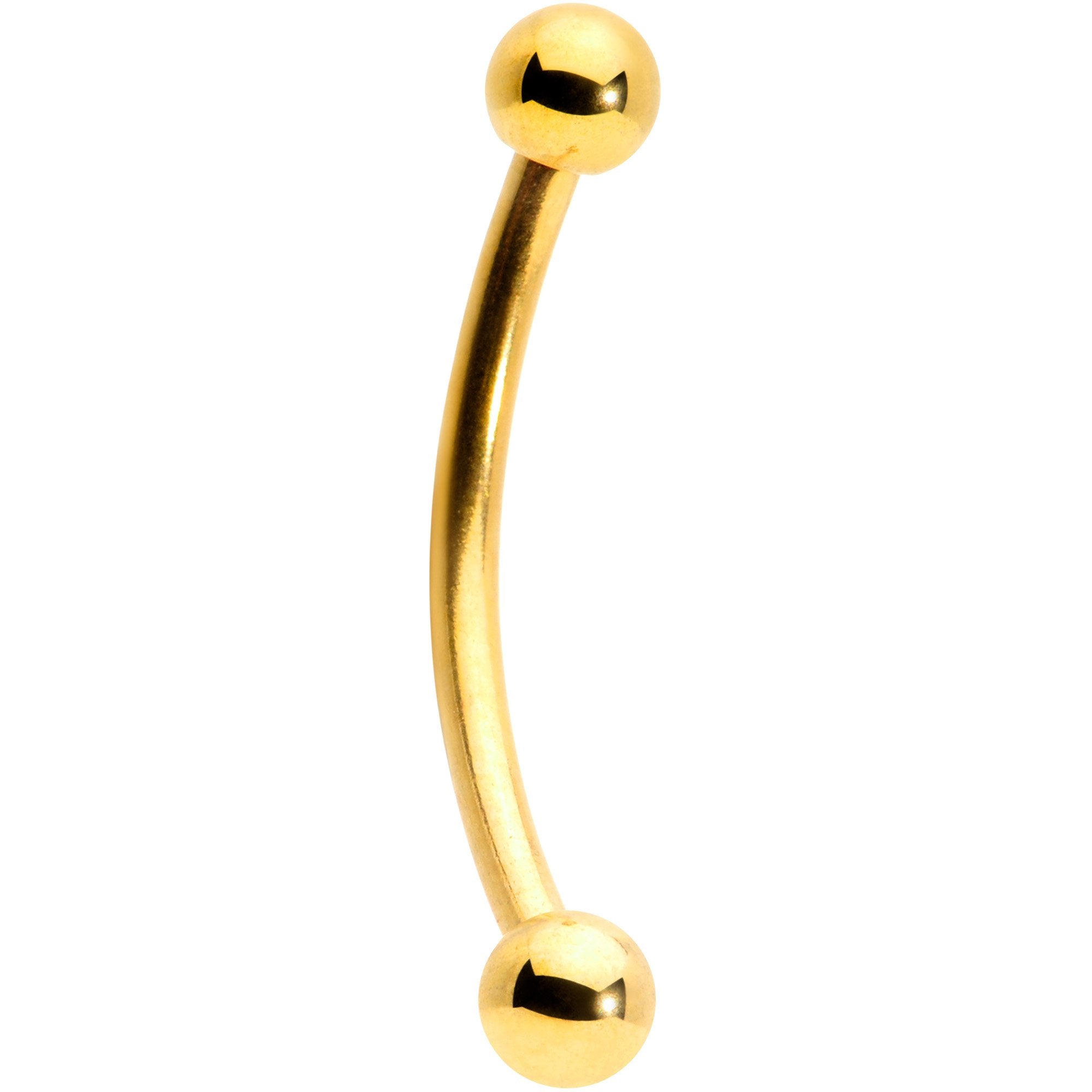 16G 1/2 Gold Tone Curved Barbell