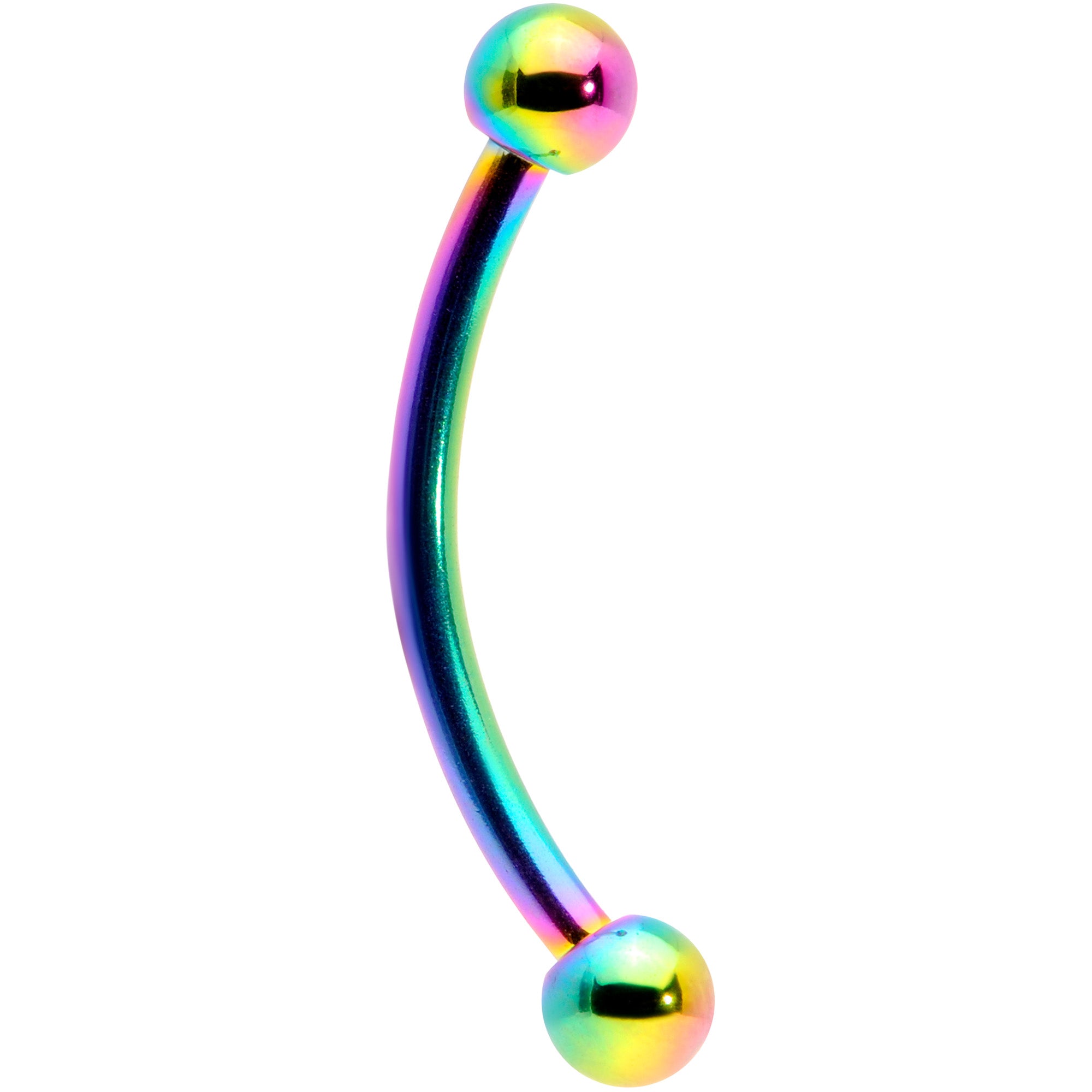 16 Gauge 1/2 Rainbow Curved Barbell