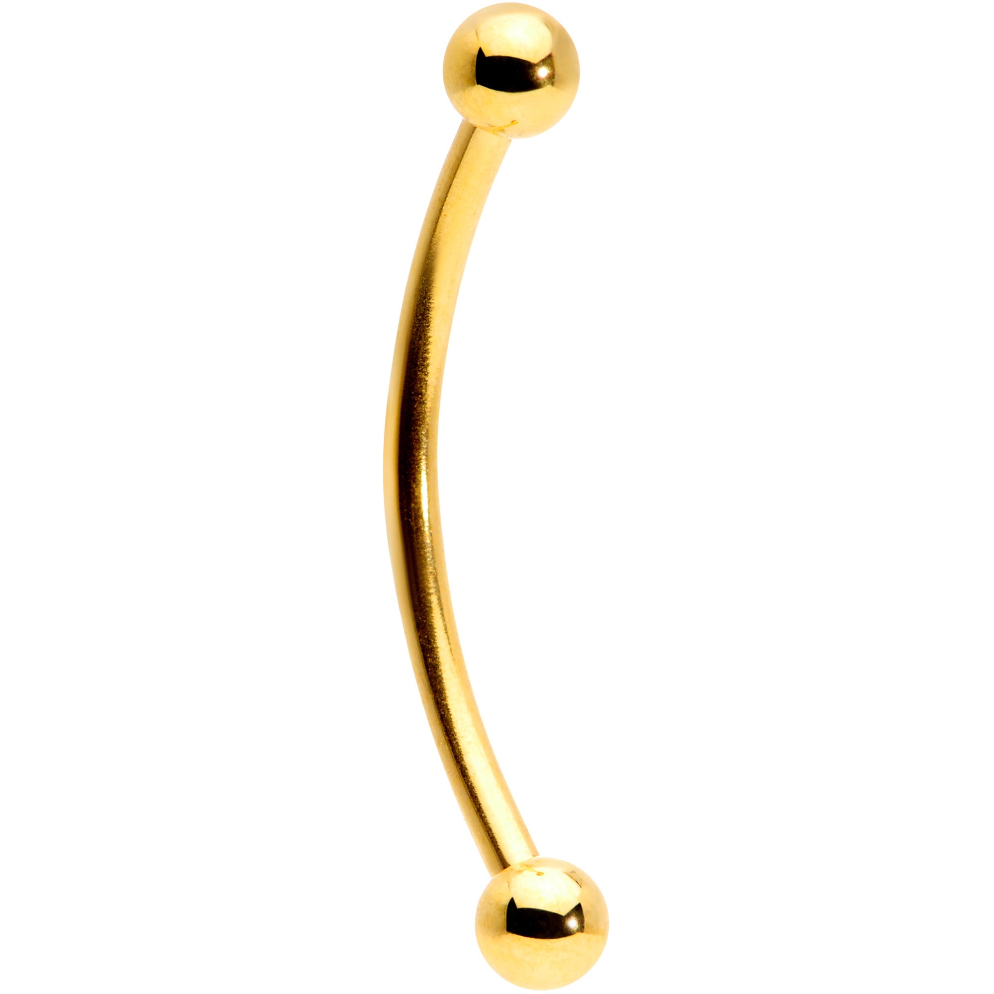 16 Gauge 5/8 Gold Tone Curved Barbell