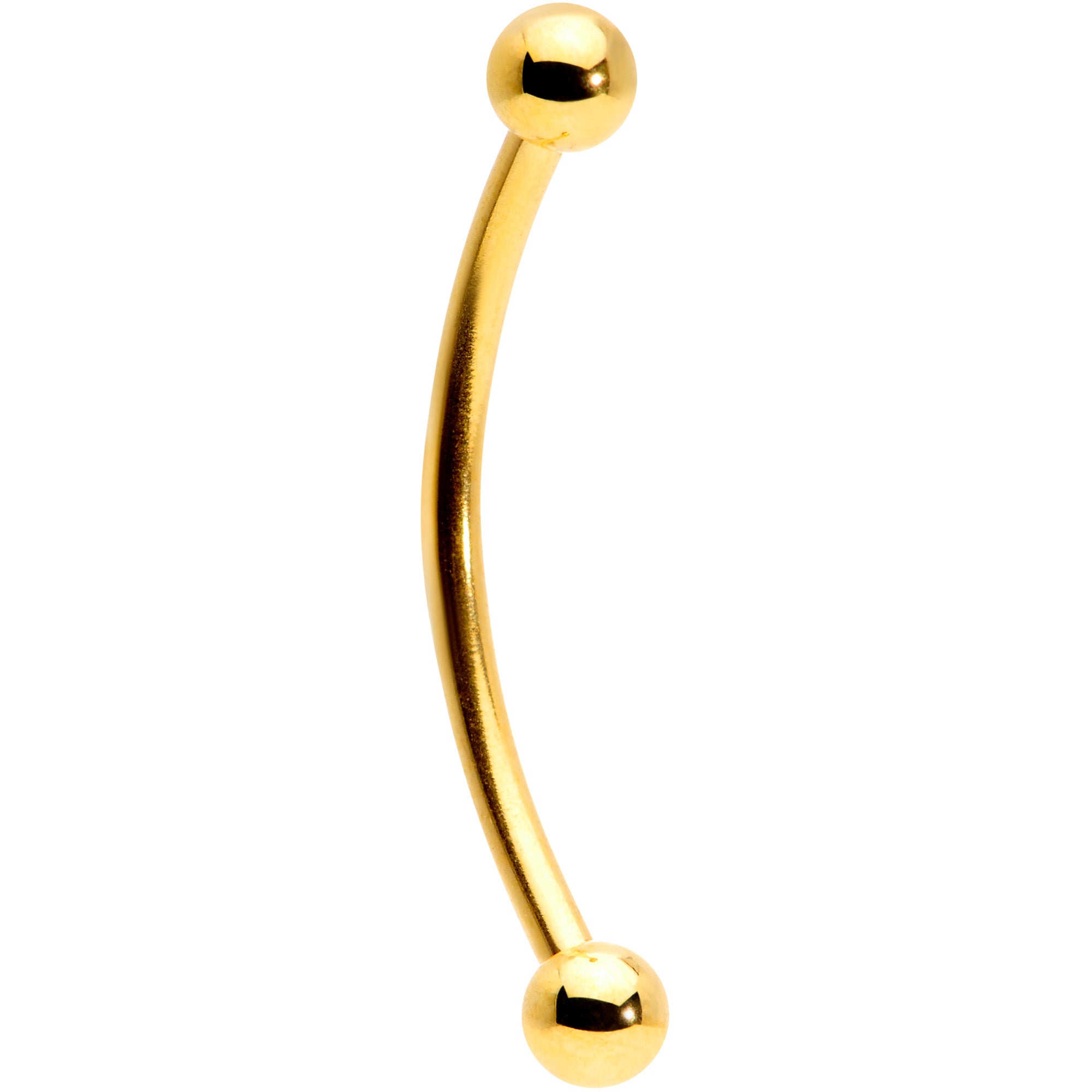 16G 5/8 Gold Tone Curved Barbell