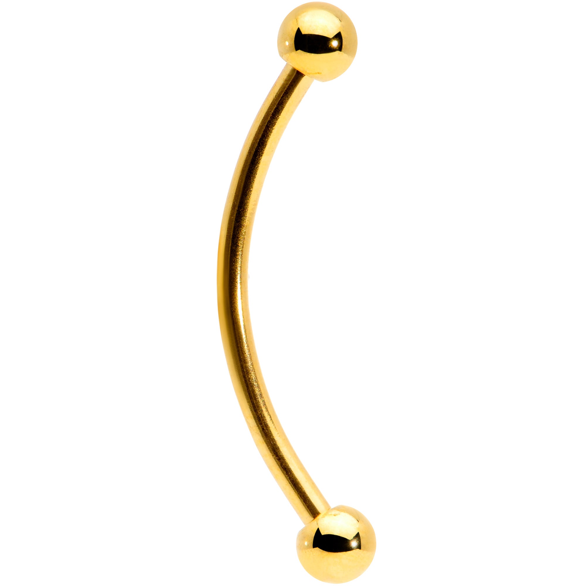 16 Gauge 5/8 Gold Tone Curved Barbell