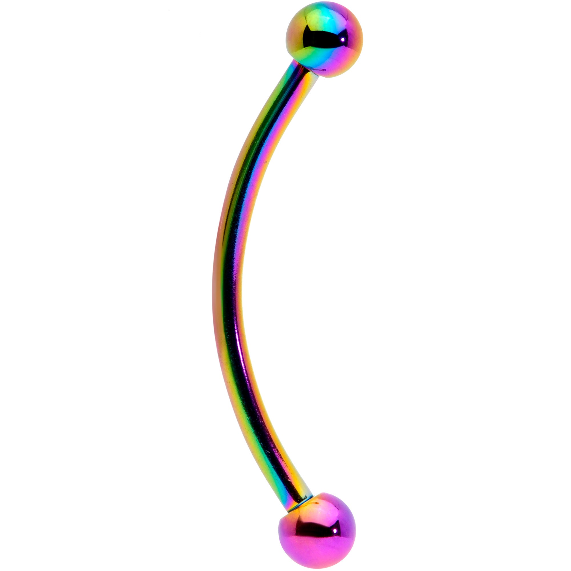 16G 5/8 Rainbow Curved Barbell