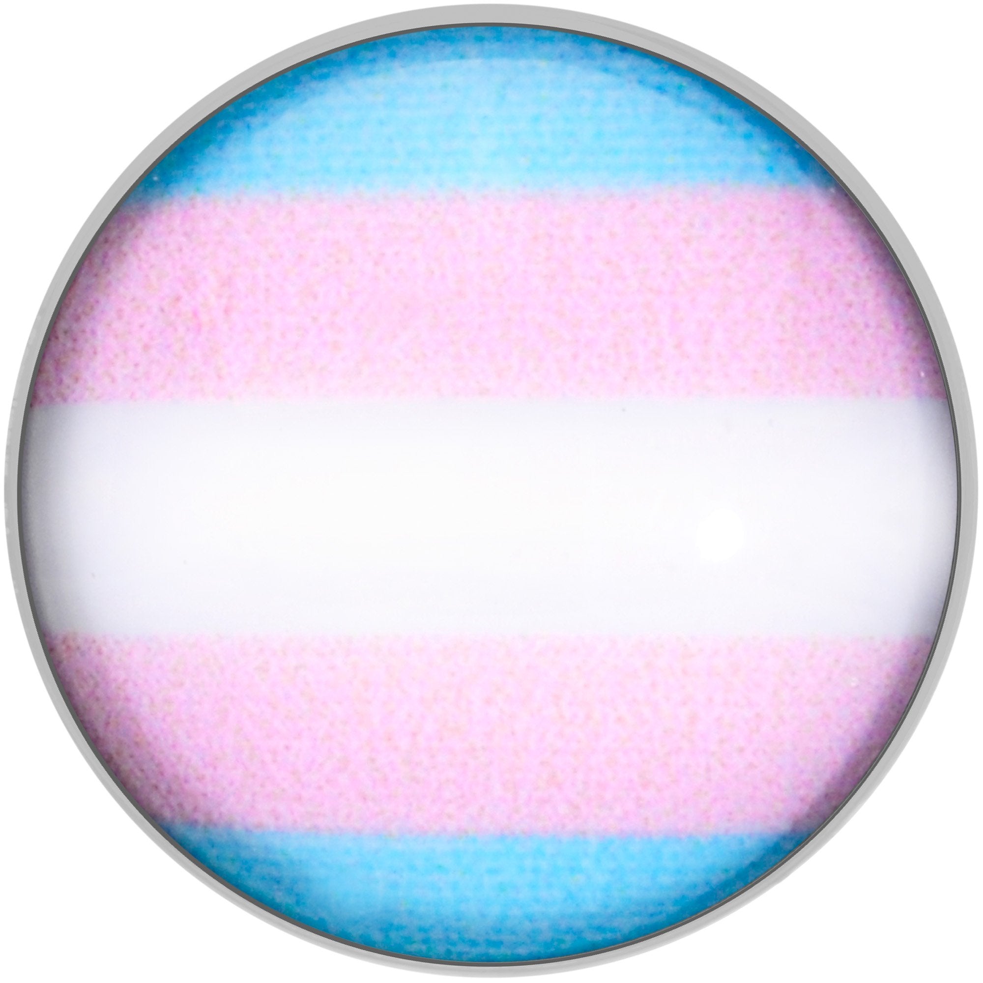 Pink Blue White Transgender Pride Flag Barbell Tongue Ring