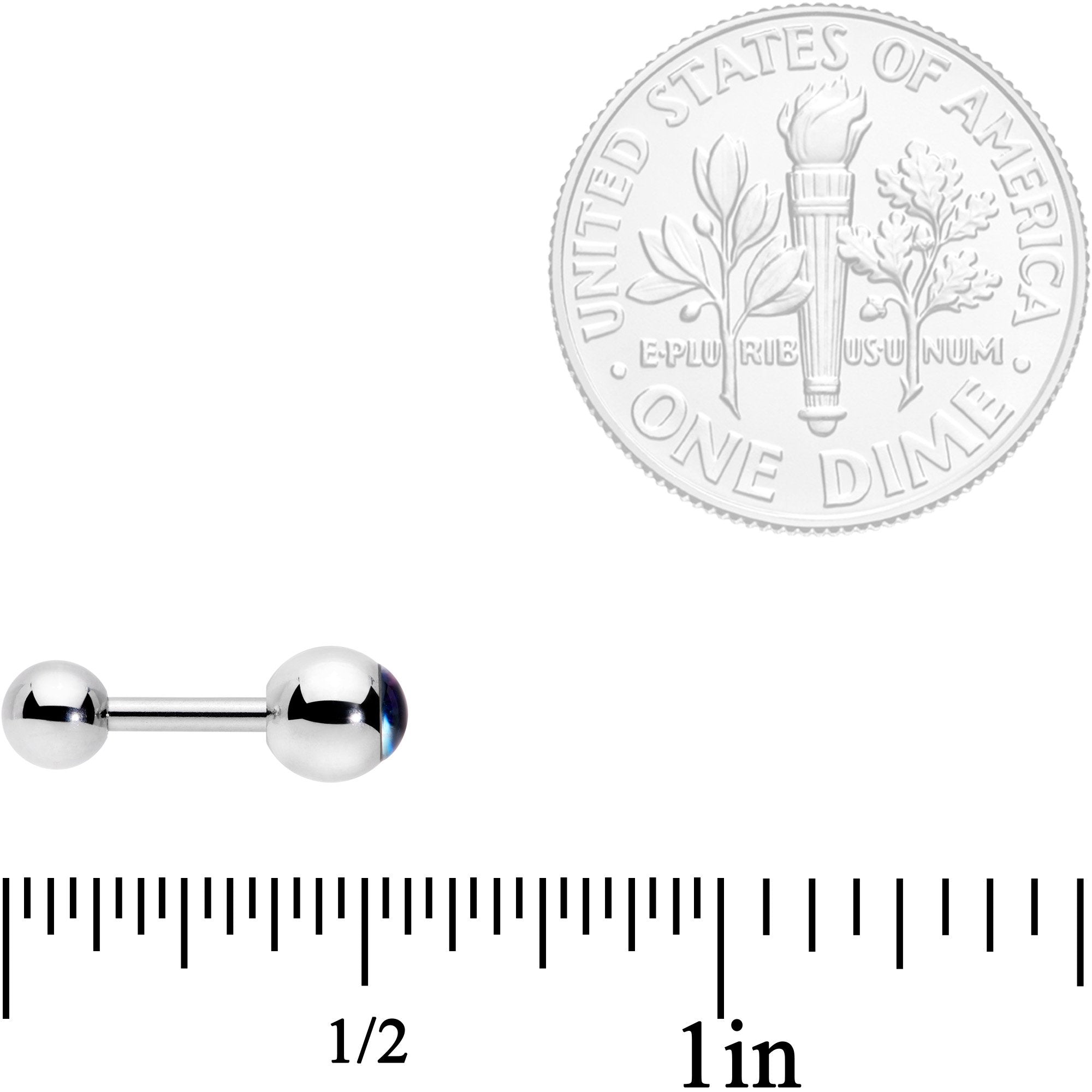 16G 1/4 Rainbow Lips Cartilage Tragus Earring