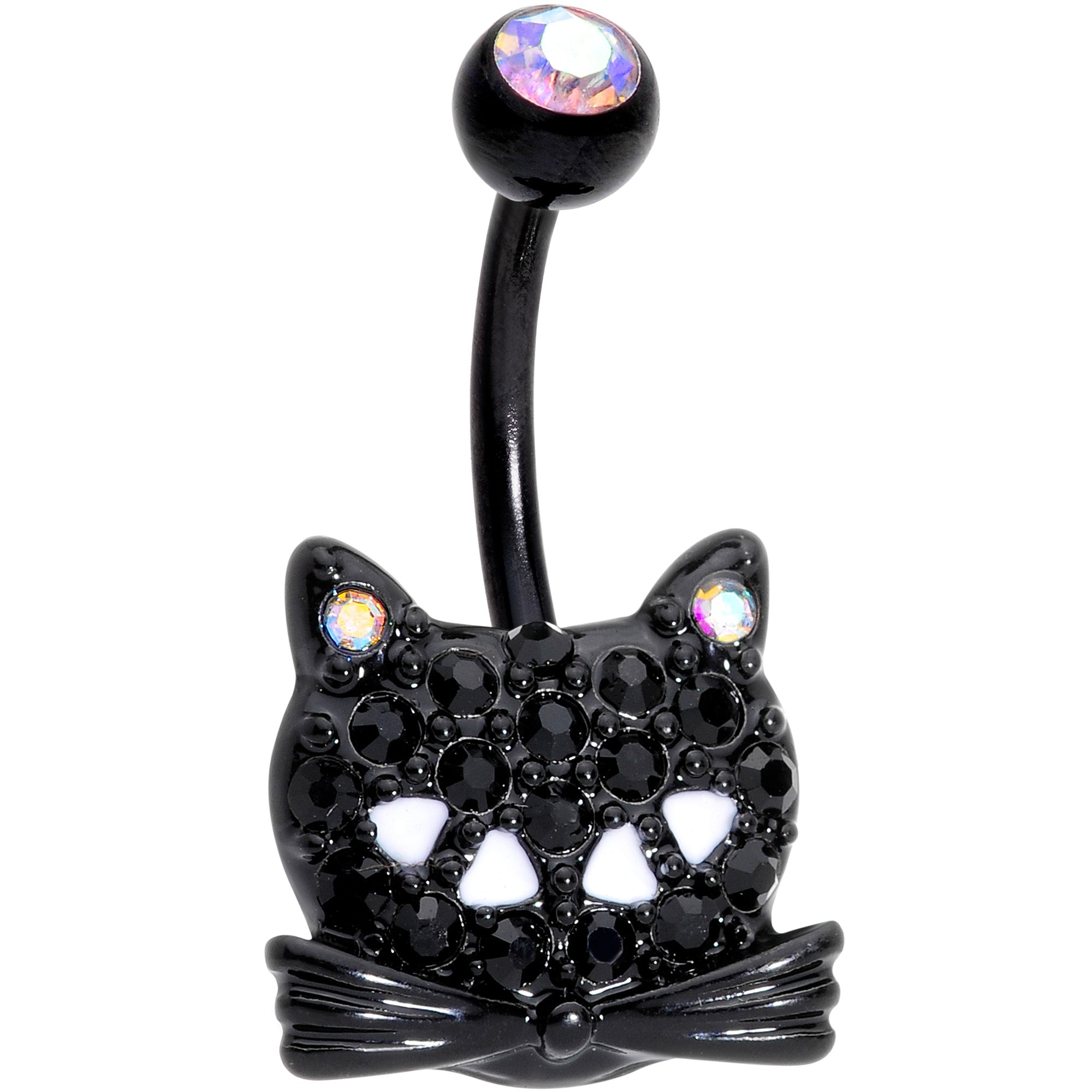 Aurora Black Gem Crafty Black Cat Belly Ring