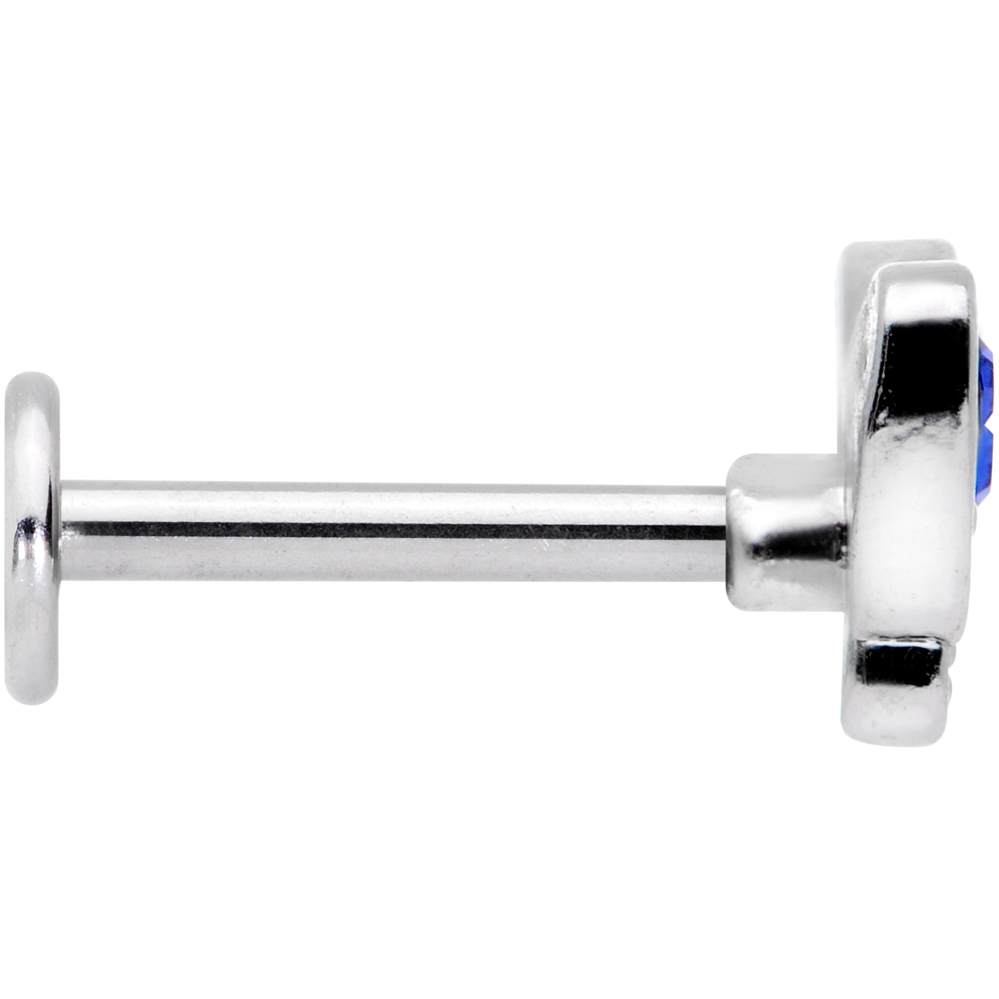 16G 5/16 Clear CZ Gem Blue Gem Butterfly Labret Monroe Tragus