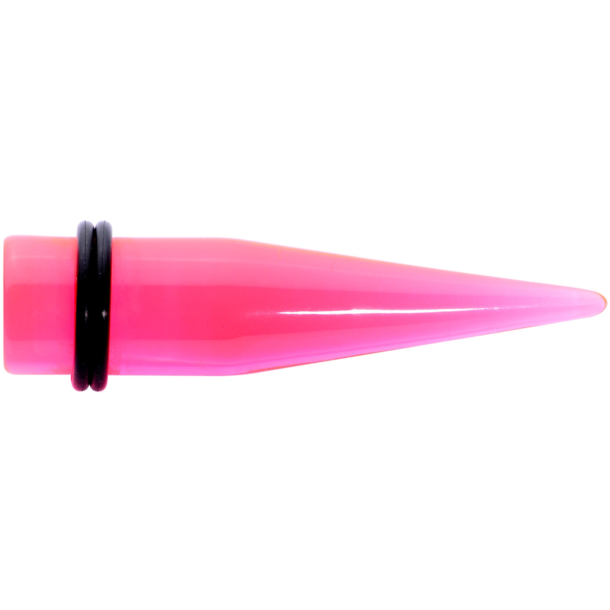 Lightweight Translucent Pink Acrylic Straight Taper Set 14mm to 20mm