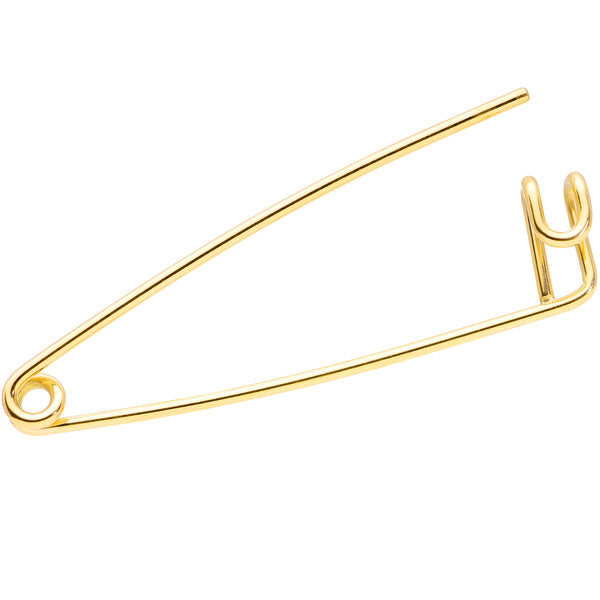 14 Gauge Gold Tone Punk Rock Safety Pin Industrial Barbell 38mm BodyCandy