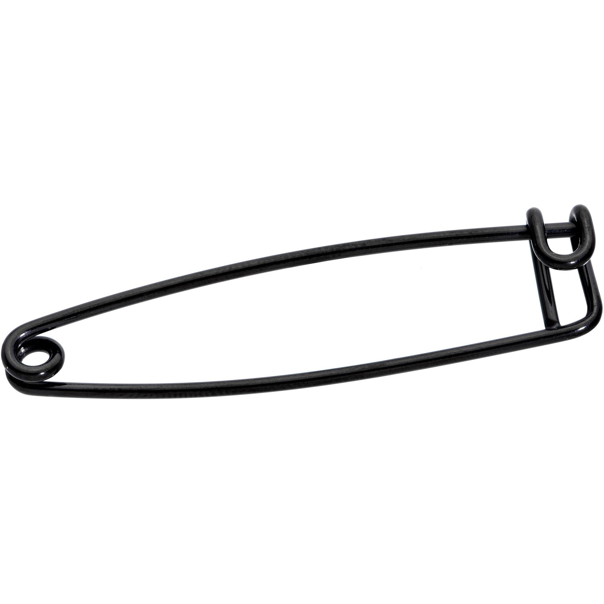 16G Black Punk Rock Safety Pin Industrial Barbell 38mm