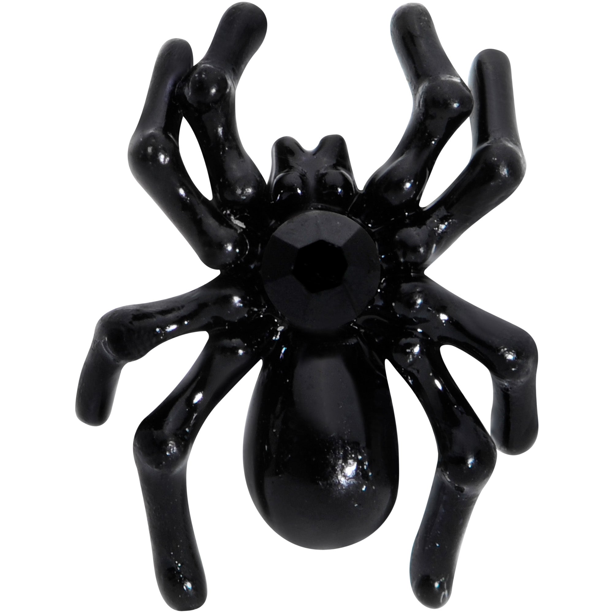 16 Gauge 5/16 Black Spooky Halloween Spider Cartilage Earring