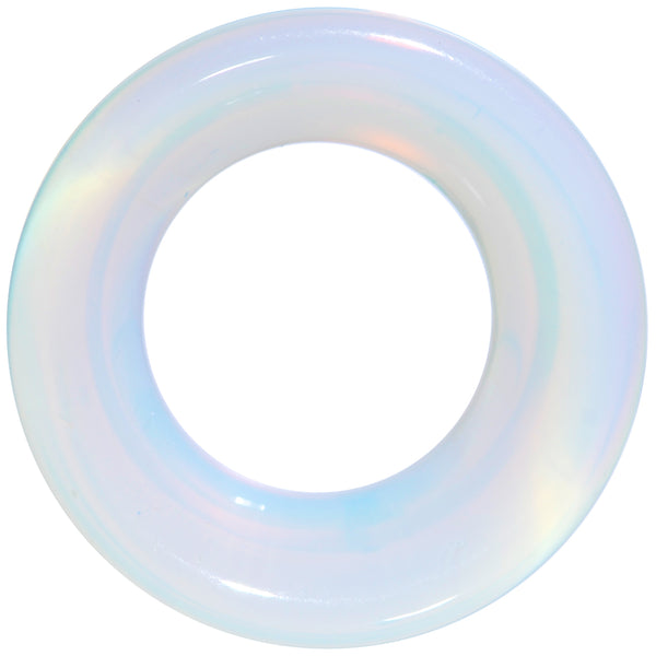 Translucent White Glass Tunnel Plug Set BodyCandy