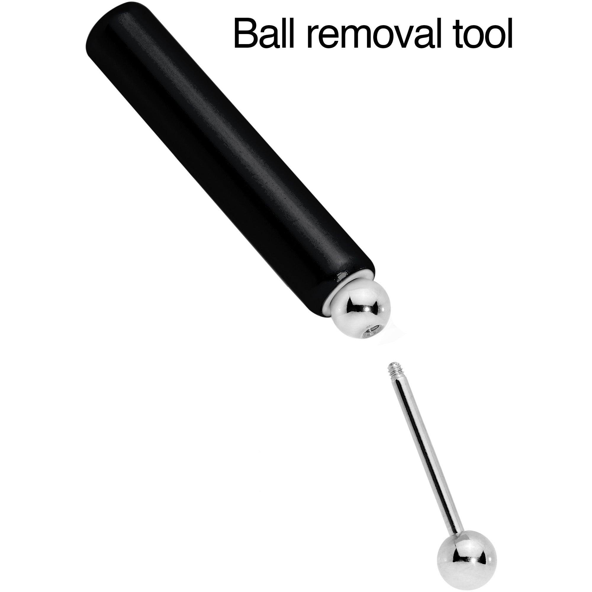 5mm to 6mm Black Aluminum Body Piercing Ball Removal Tool