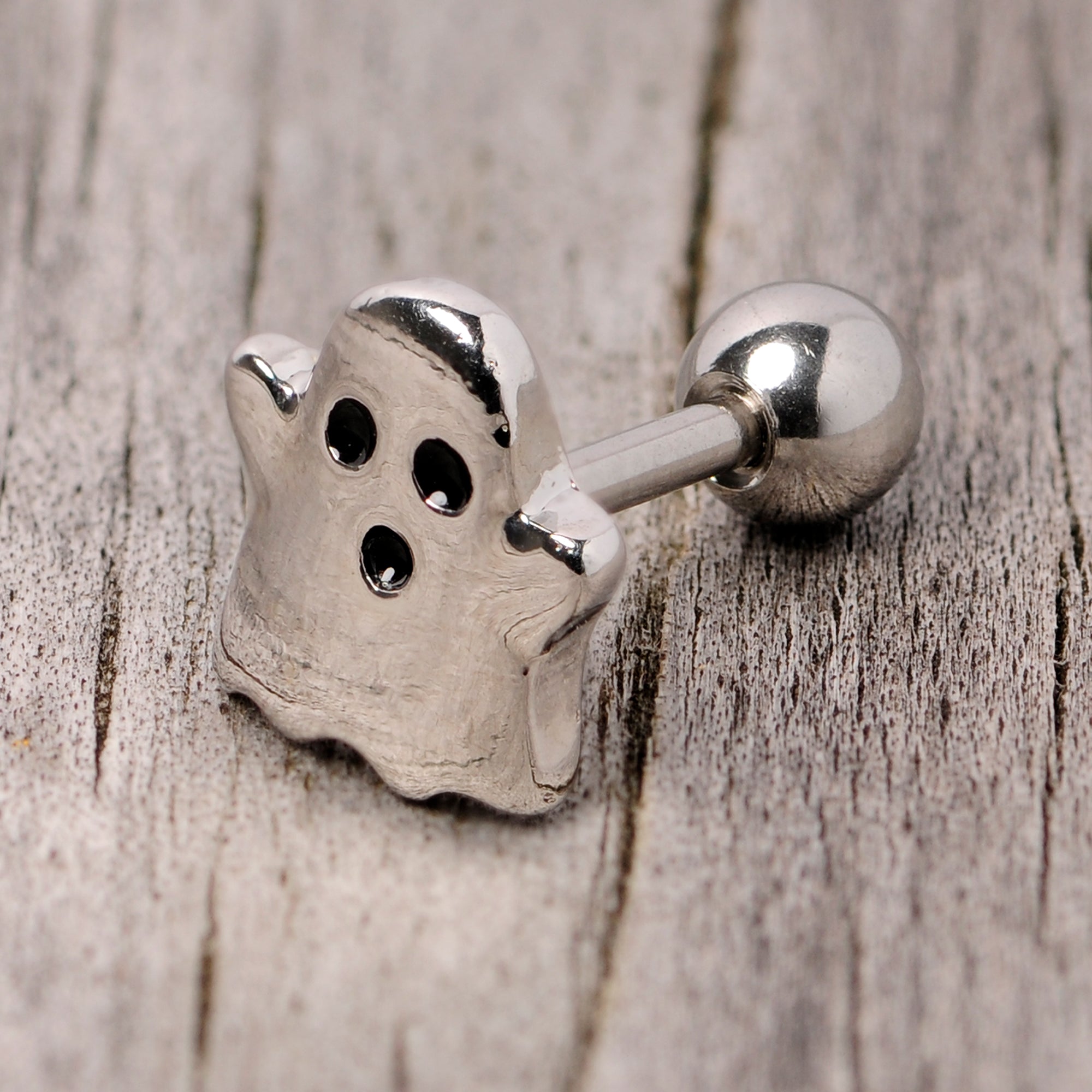 16 Gauge 1/4 Spooky Ghost Halloween Cartilage Tragus Earring