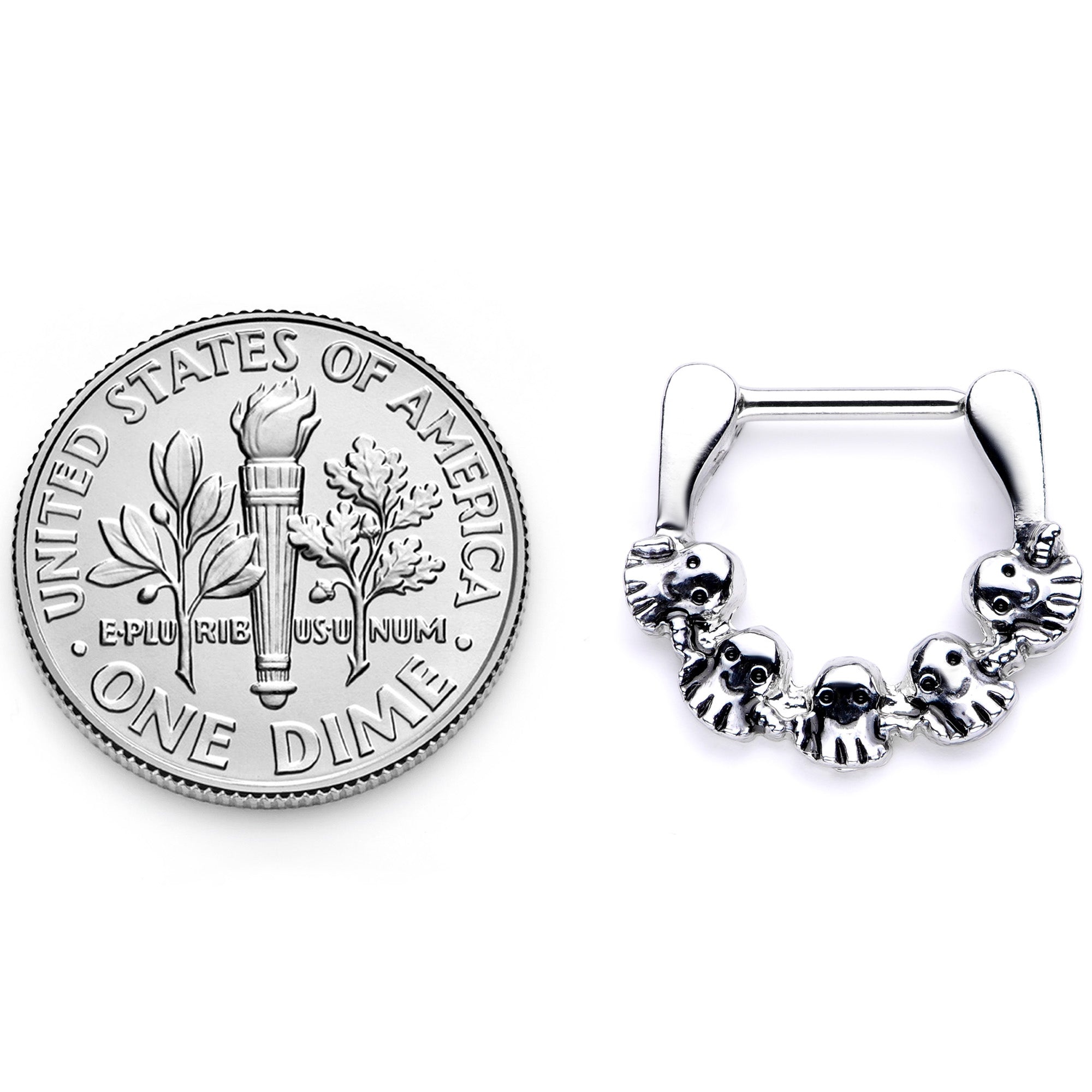 16G 5/16 Gathering of Ghosts Halloween Septum Clicker