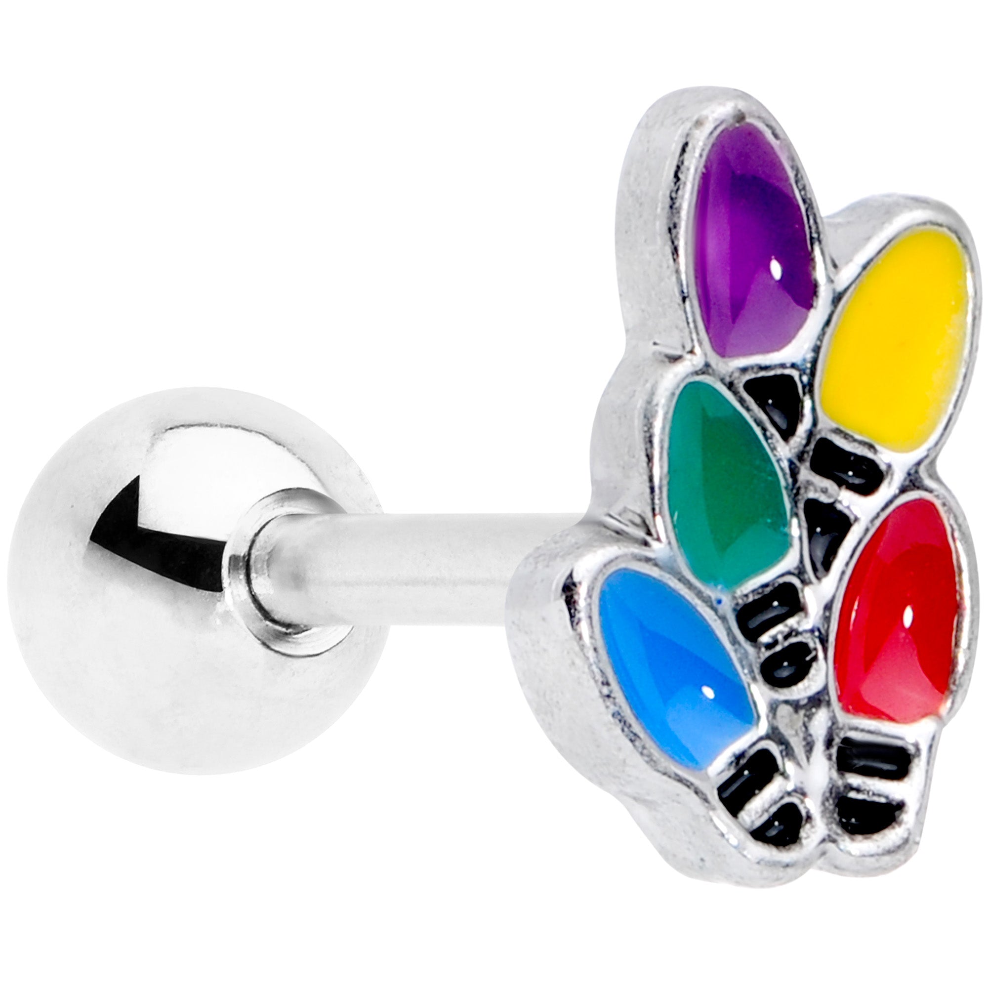 16G 1/4 Christmas Lights Holiday Cartilage Tragus