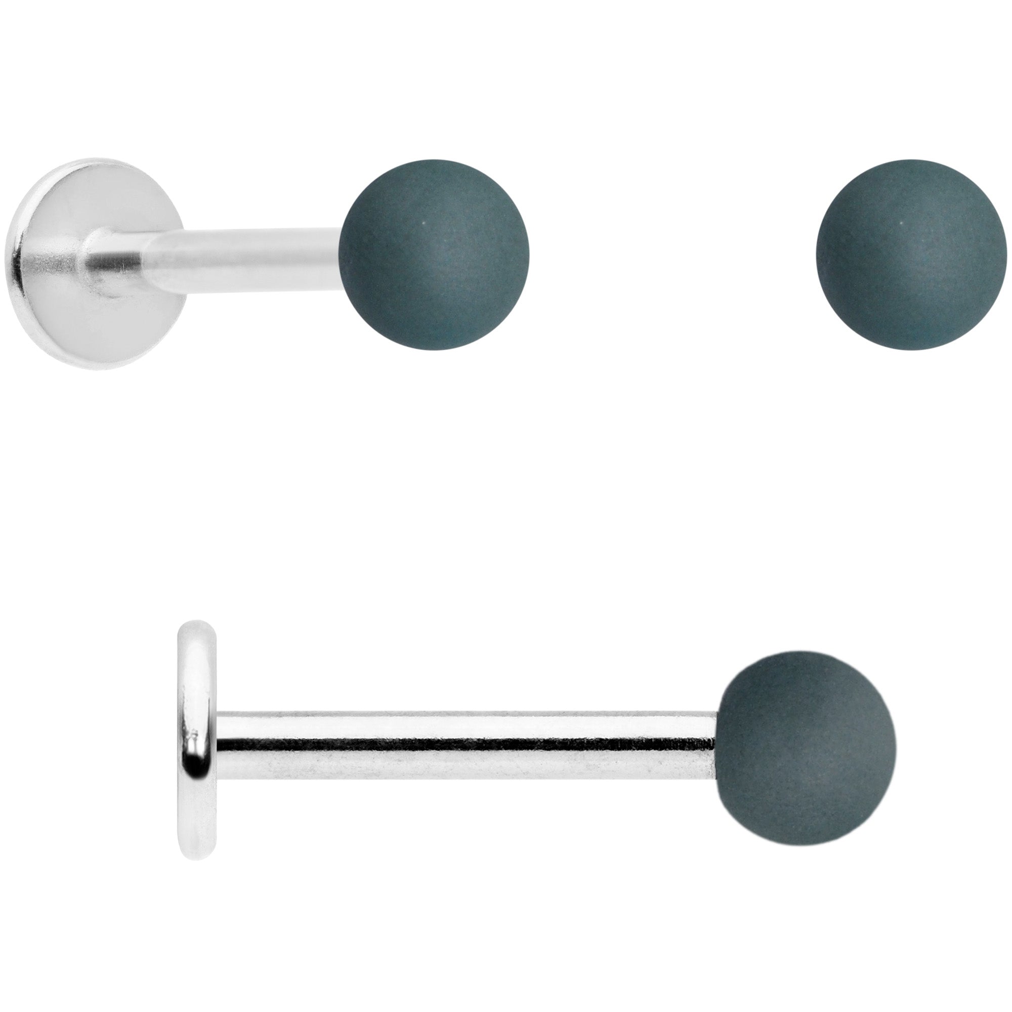 16G 5/16 Blue Green Grey Matte Labret Monroe Tragus Set of 4